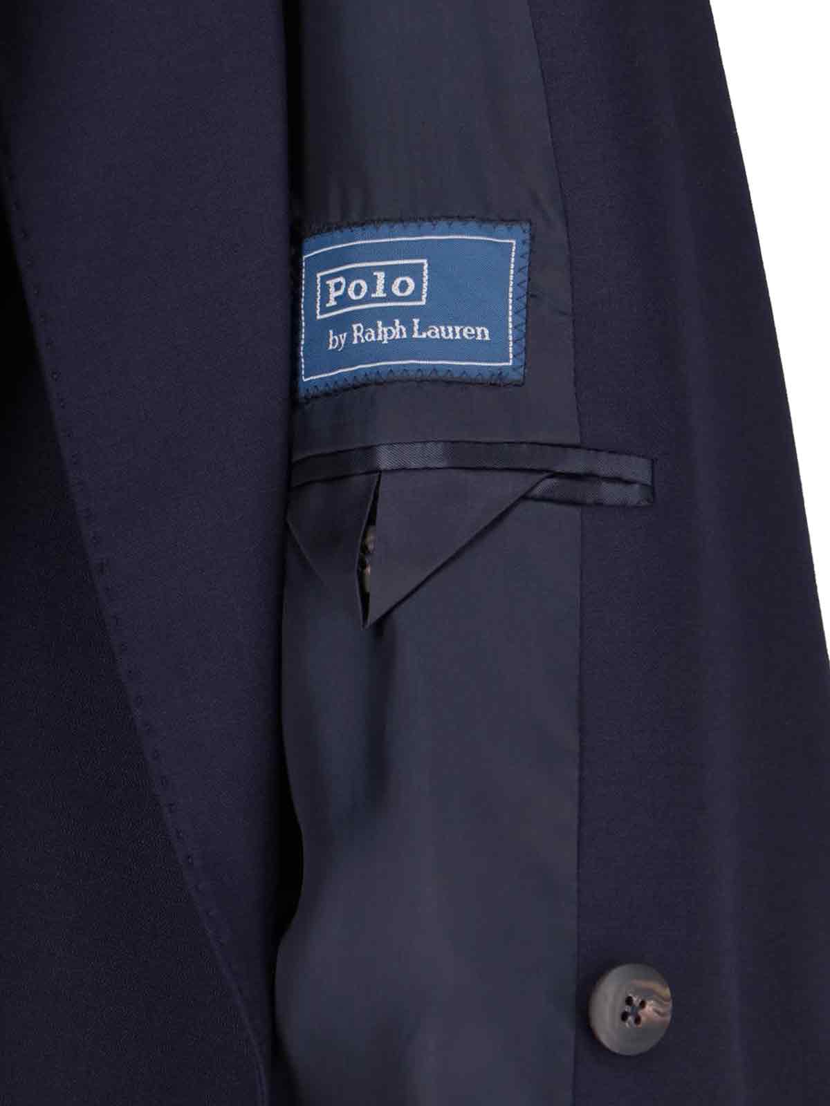 Polo Ralph Lauren Double-breasted Wool Blazer In Blue