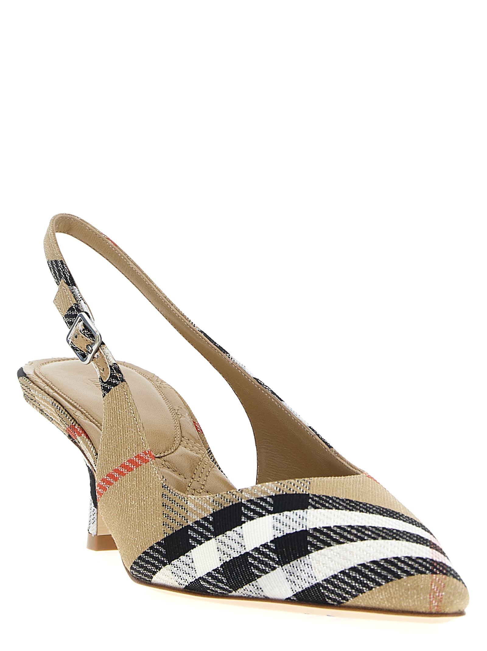 Burberry Slingback Pumps Birdie Check Women