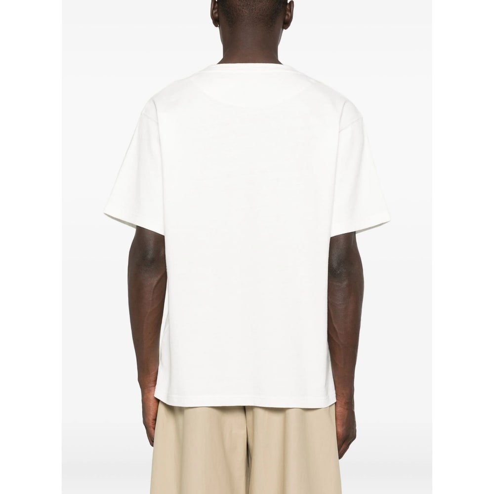 Stone Island Raw Beauty Recycled Cotton Archive Print T-shirt In White