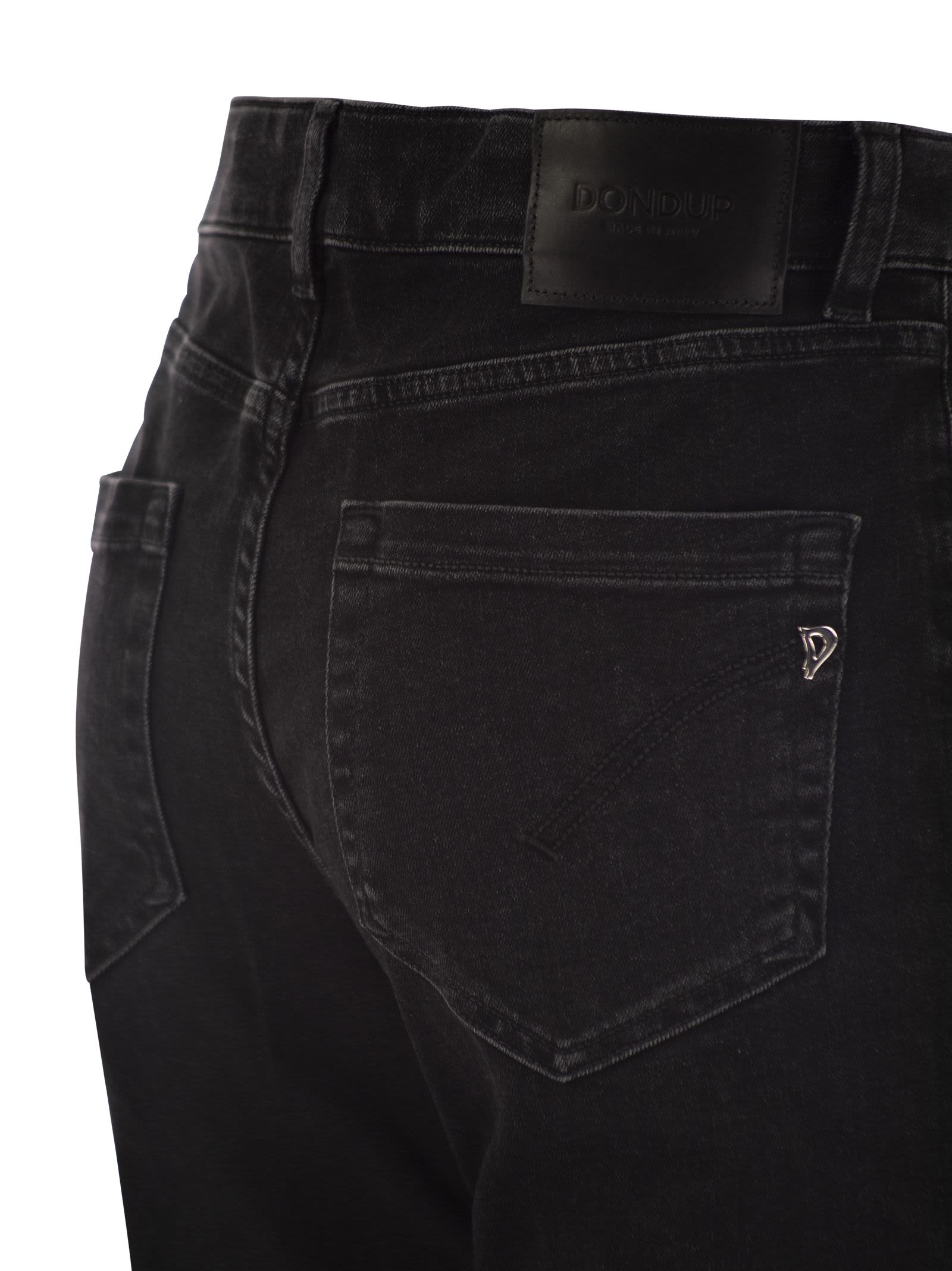 Shop Dondup Koons - Loose-fit Jeans With Jewelled Buttons In Black