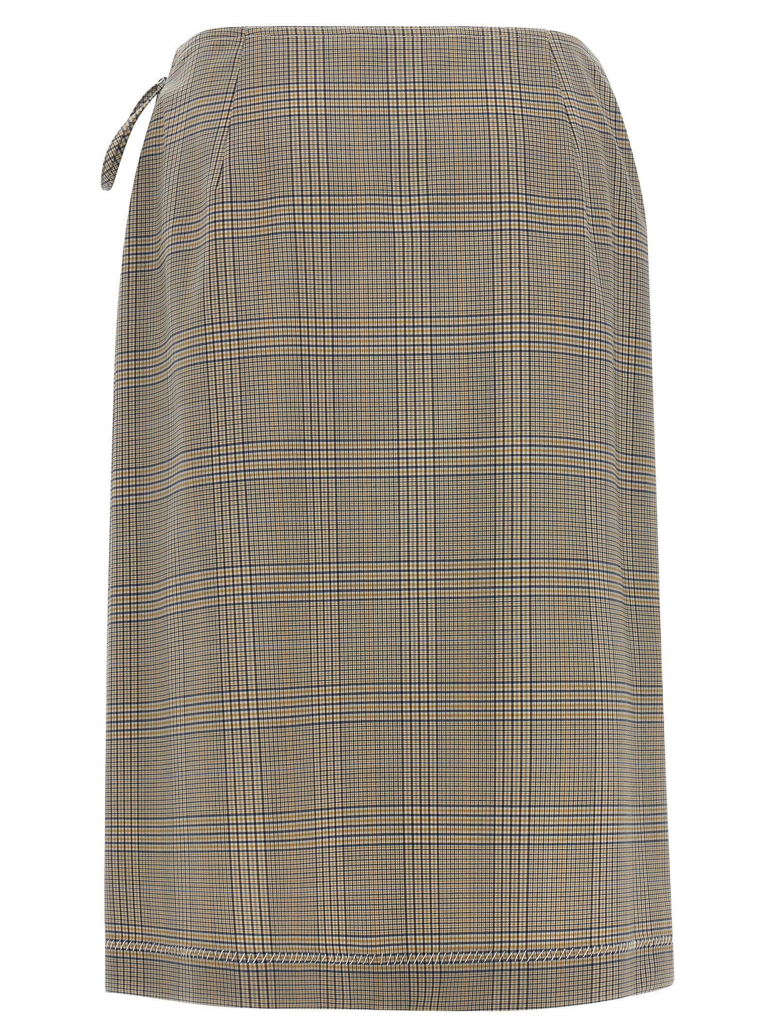 Marni Pleated Wrap Skirt In Brown