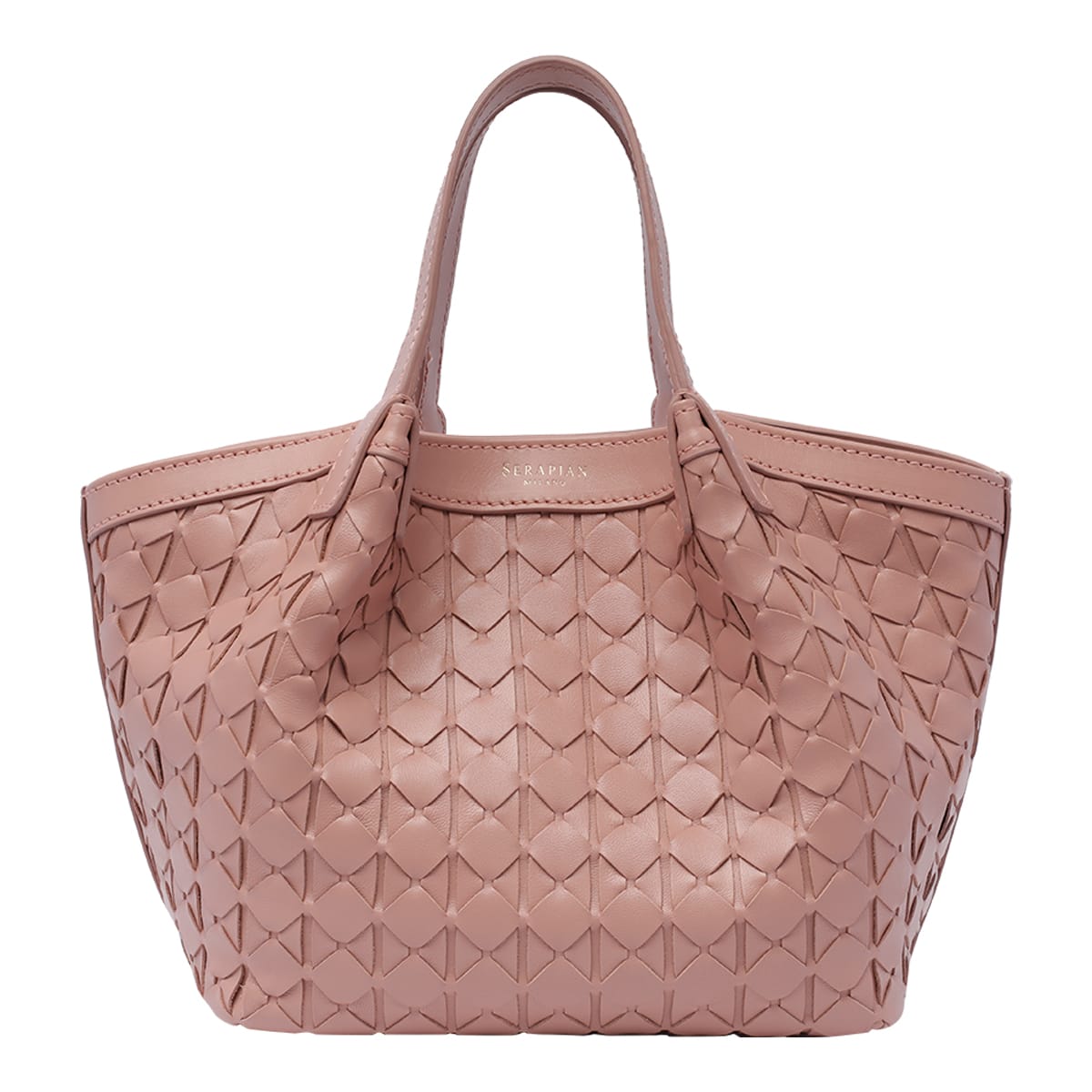 Serapian Mini Secret Mosaico Hand Bag In Pink