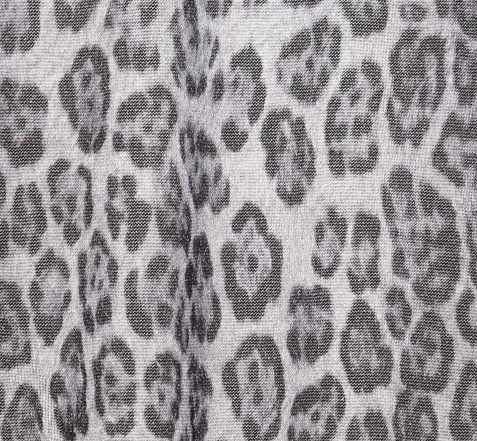 Liu •jo All-over Leopard Print Gray Sweater In Black