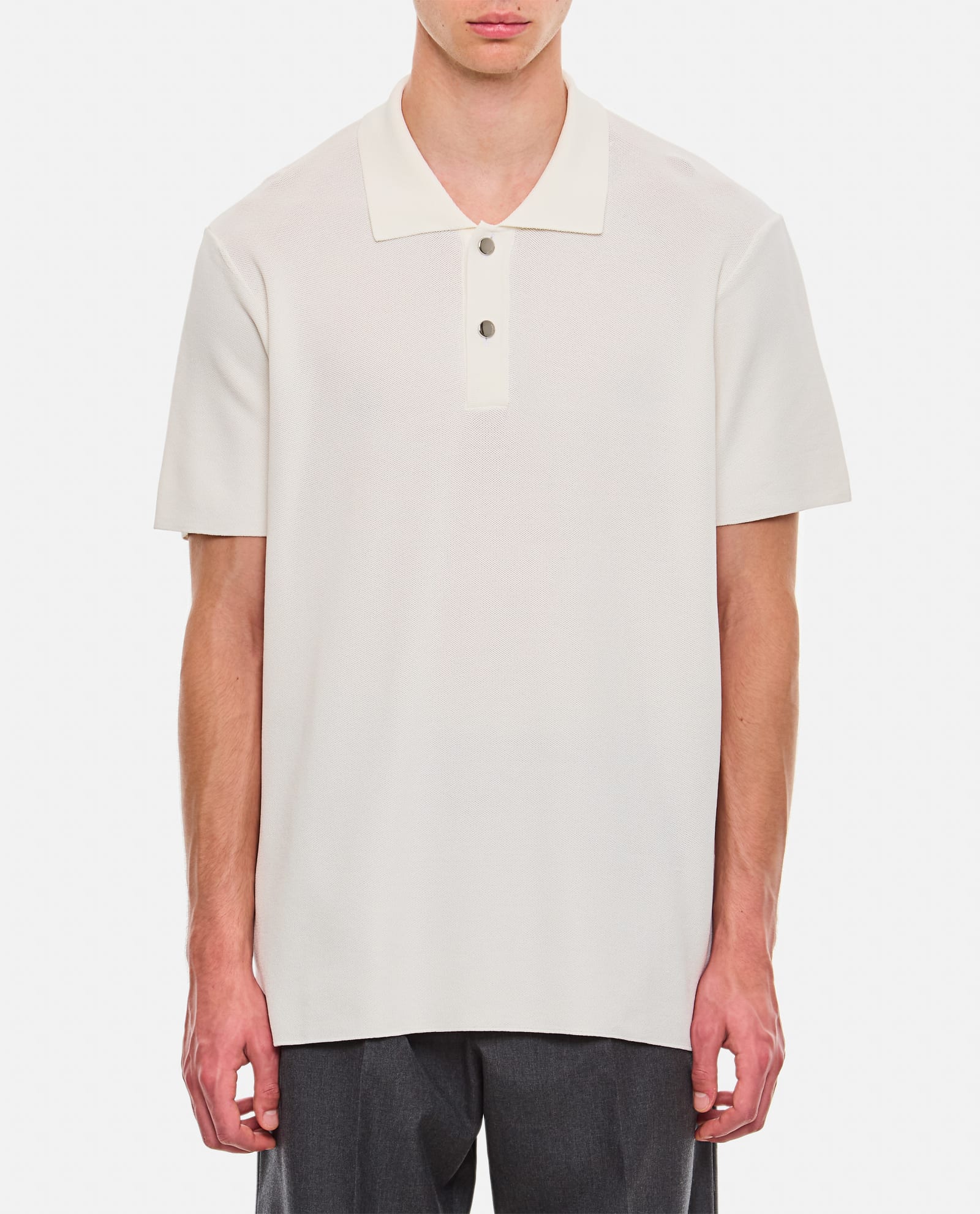 Shop Jacquemus Polo Shirt In Off-white