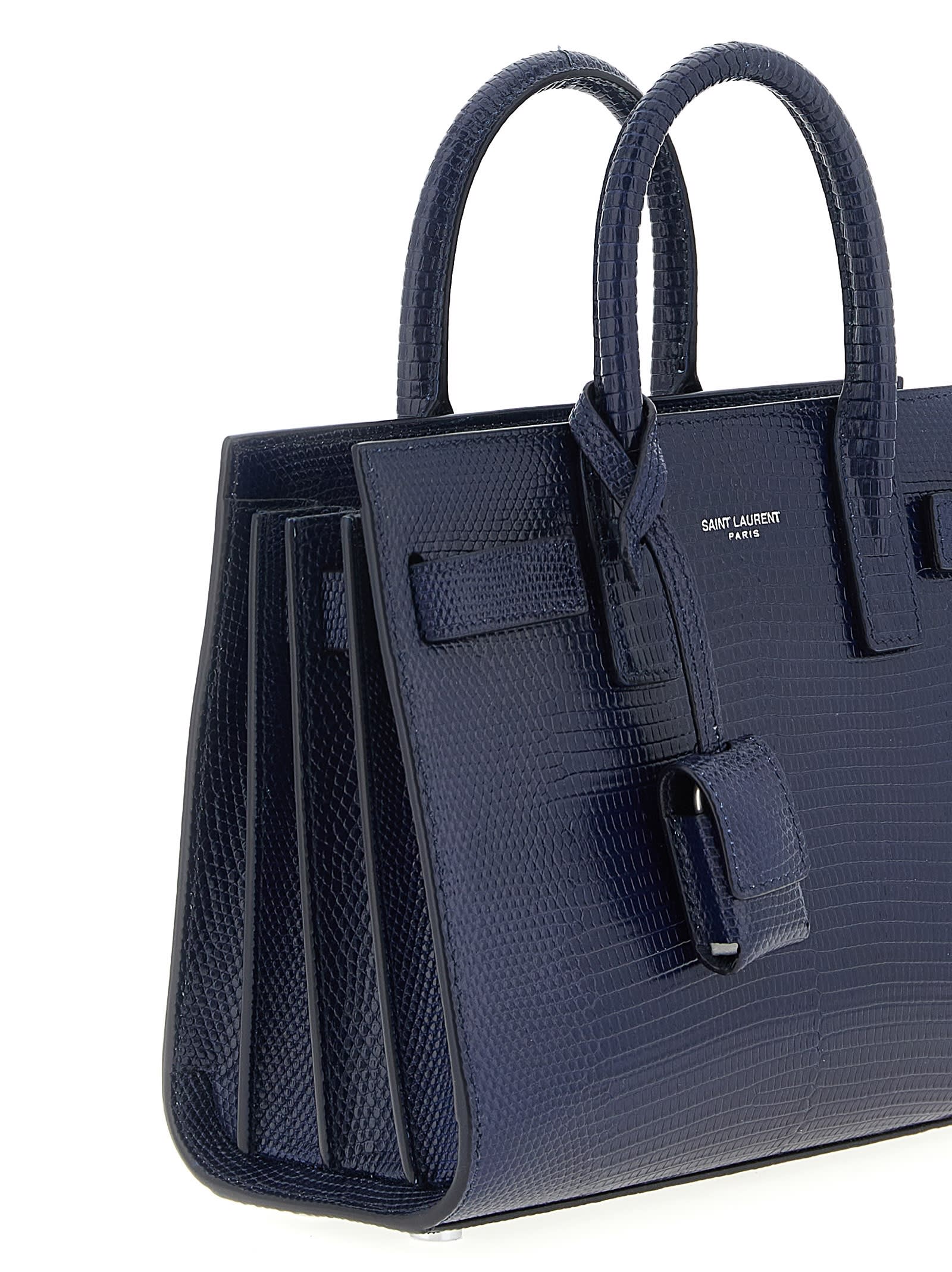 Saint Laurent Nano Sac De Jour Handbag In Blue