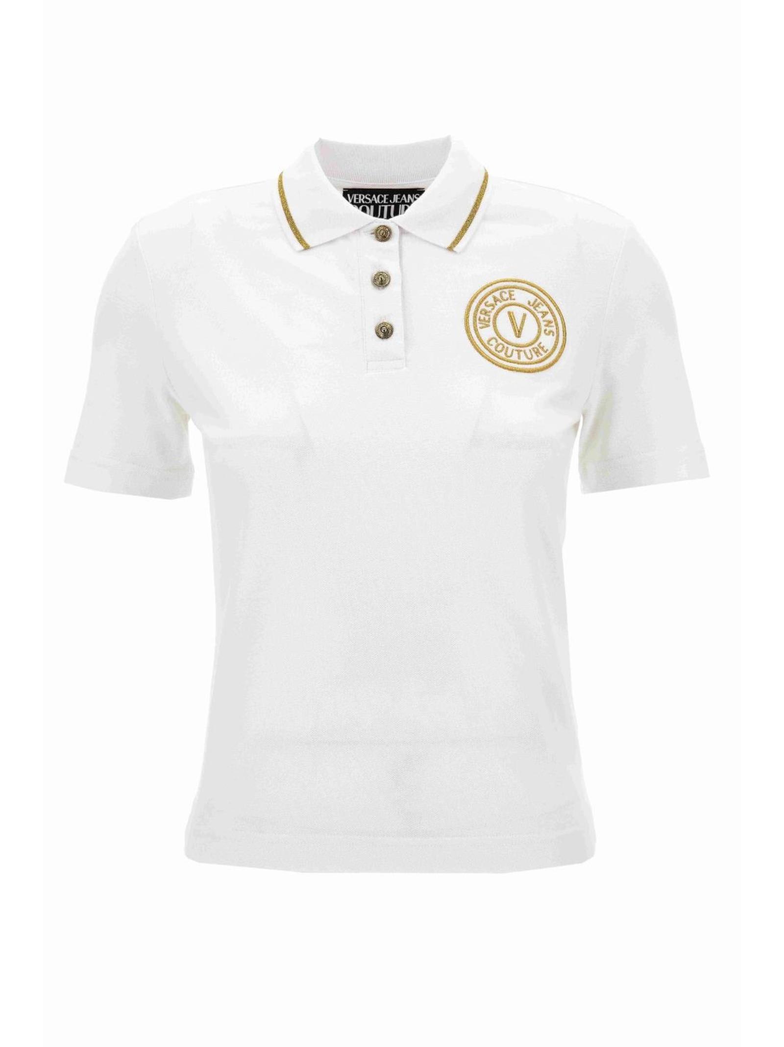 Shop Versace Jeans Couture Polo In White