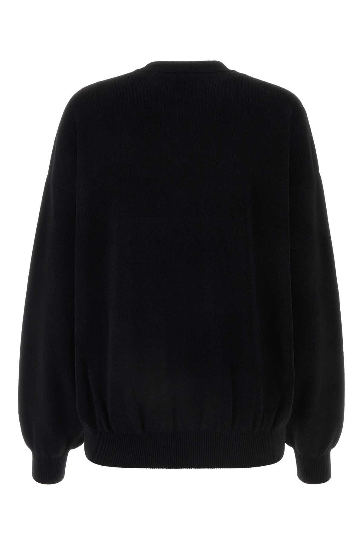 Shop Alexander Wang Black Stretch Polyester Blend Sweater