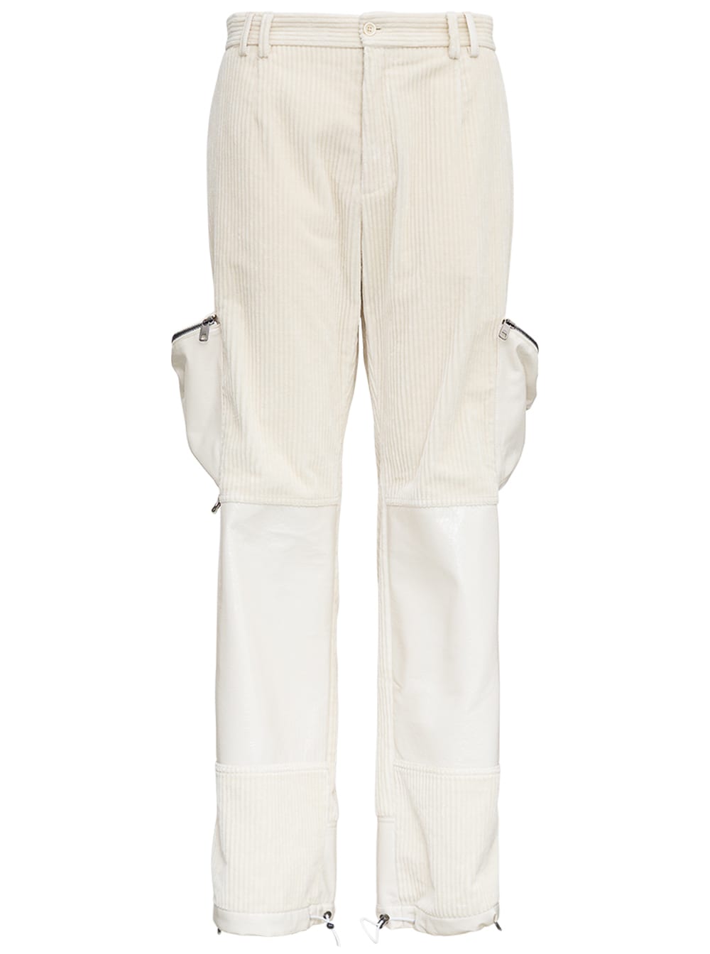 Dolce & Gabbana Ribbed Cotton Worker Trousers With Pockets
