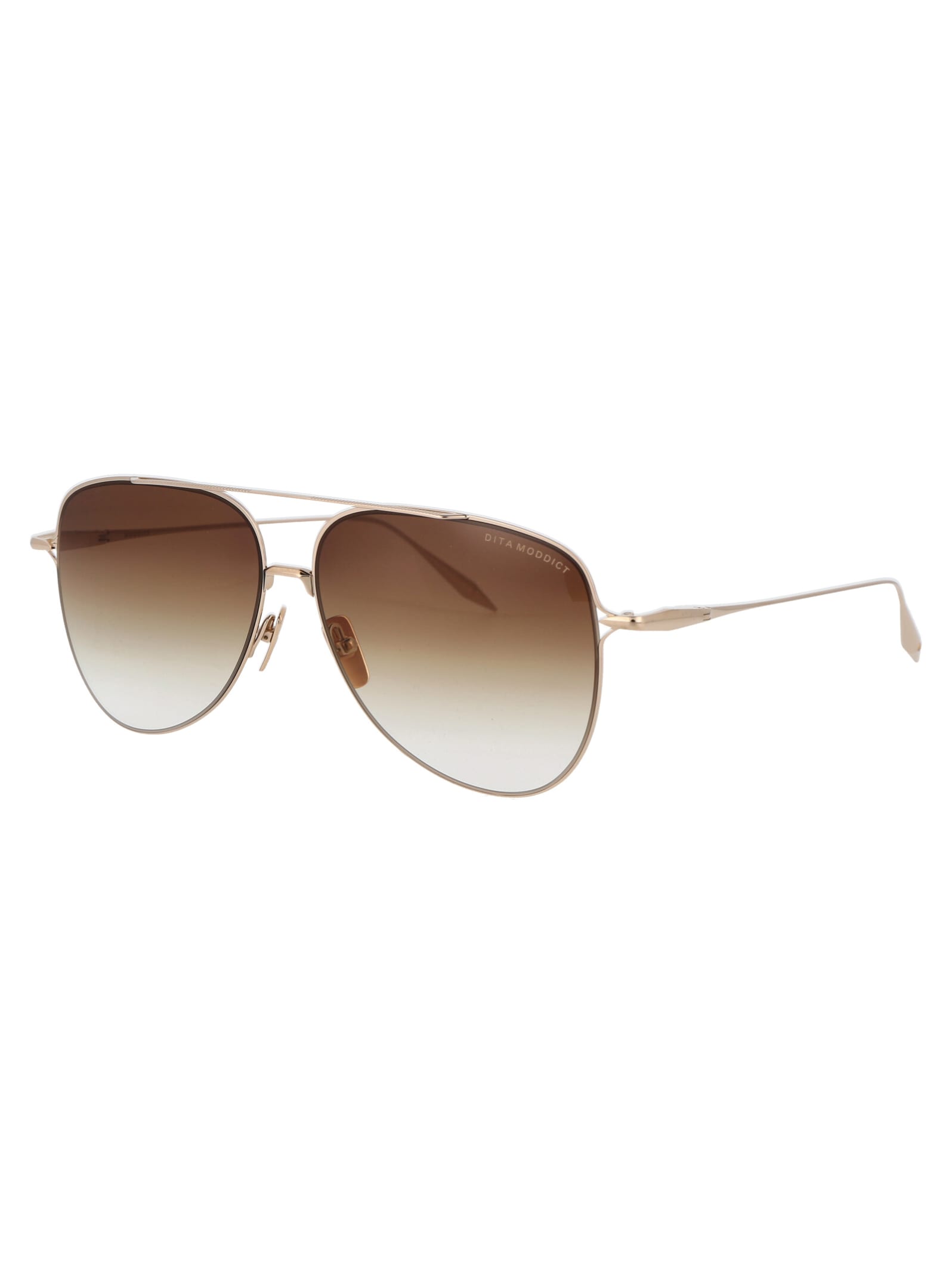 Shop Dita Moddict Sunglasses In White Gold - Gradient