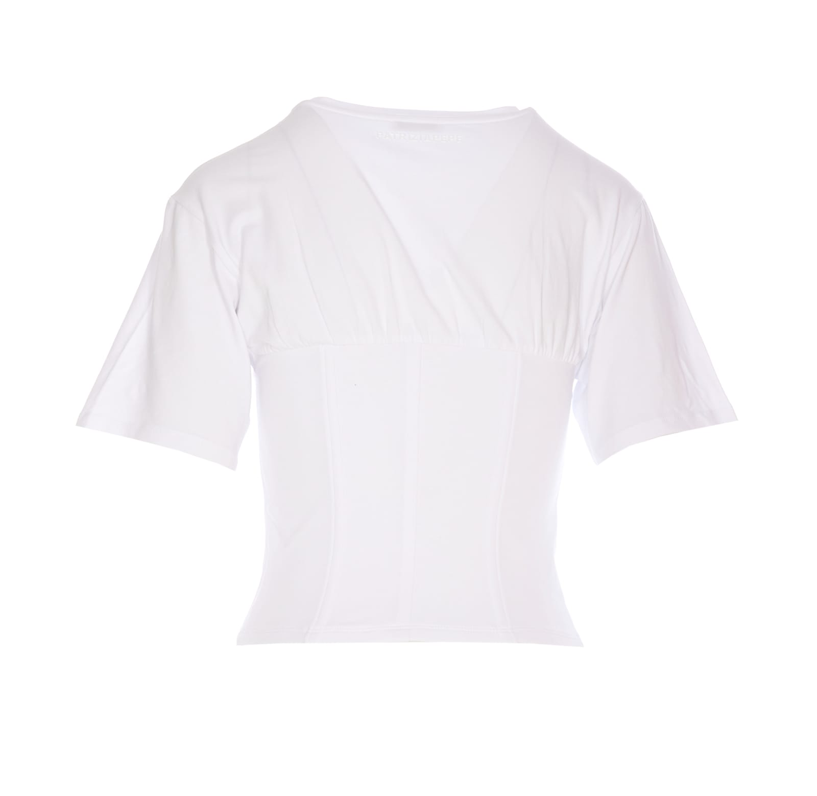 PATRIZIA PEPE BUSTIER JERSEY T-SHIRT 