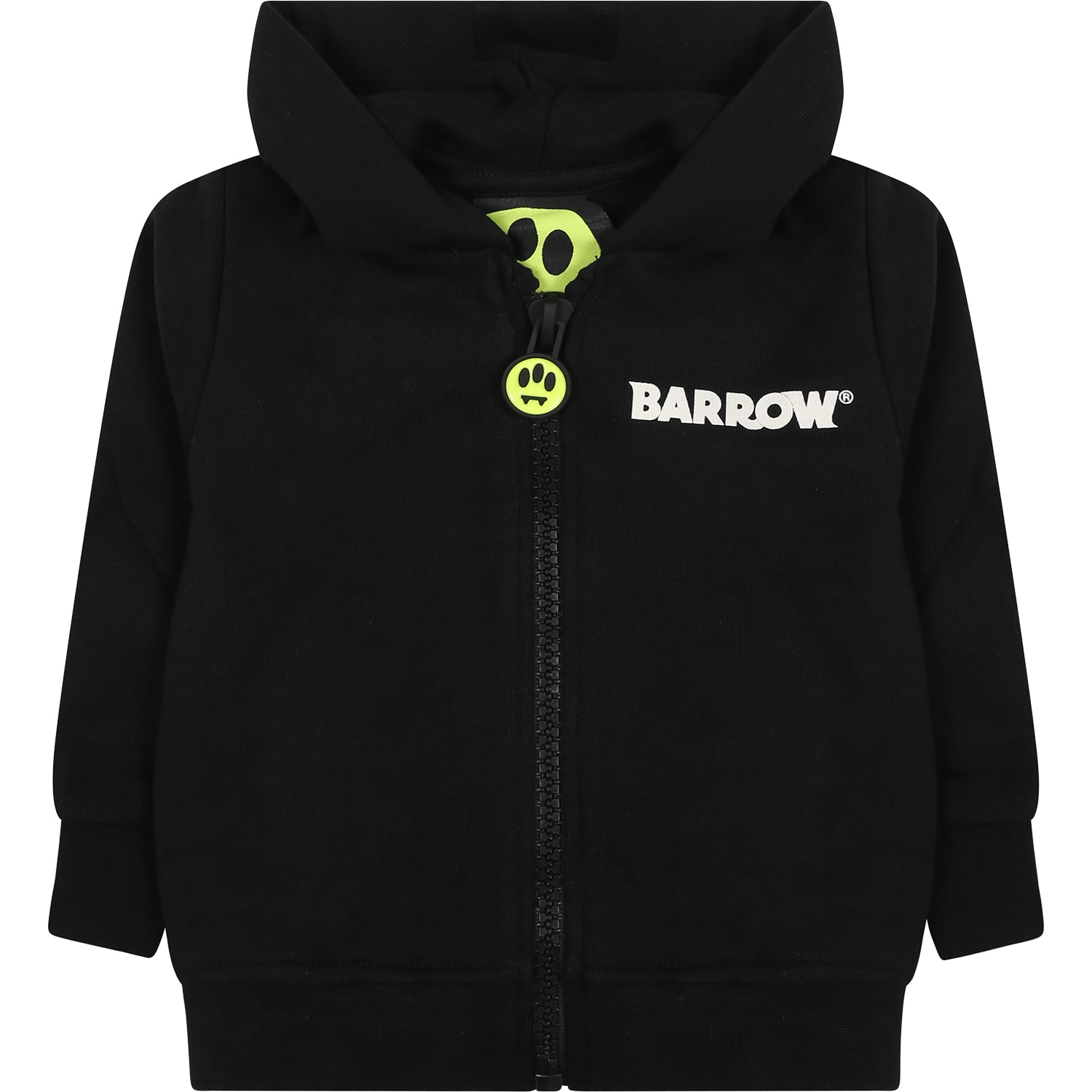 Shop Barrow Black Sweatshirt For Baby Boy With Logo