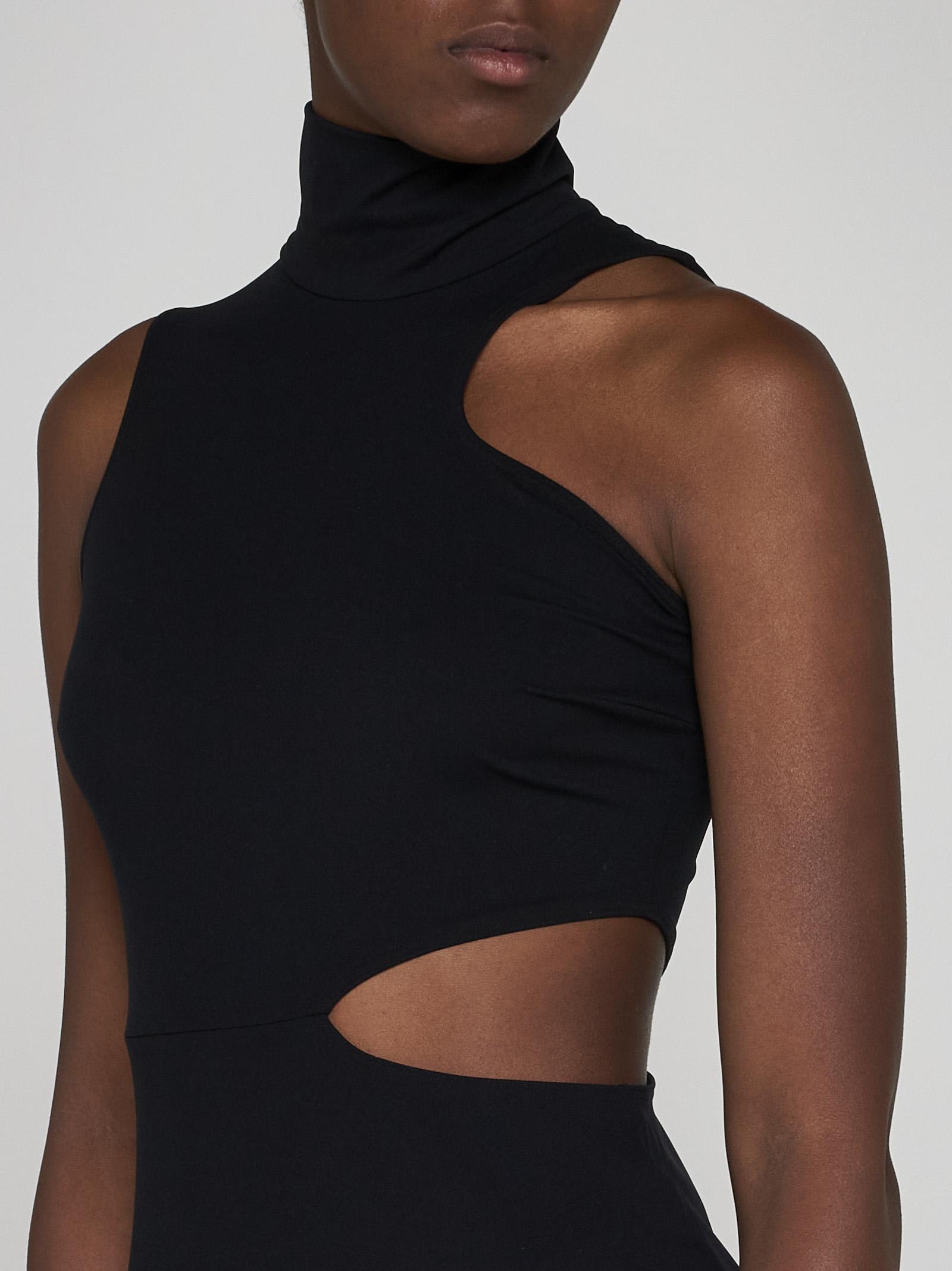 Shop Wolford Warm Up Jersey Bodysuit In Black