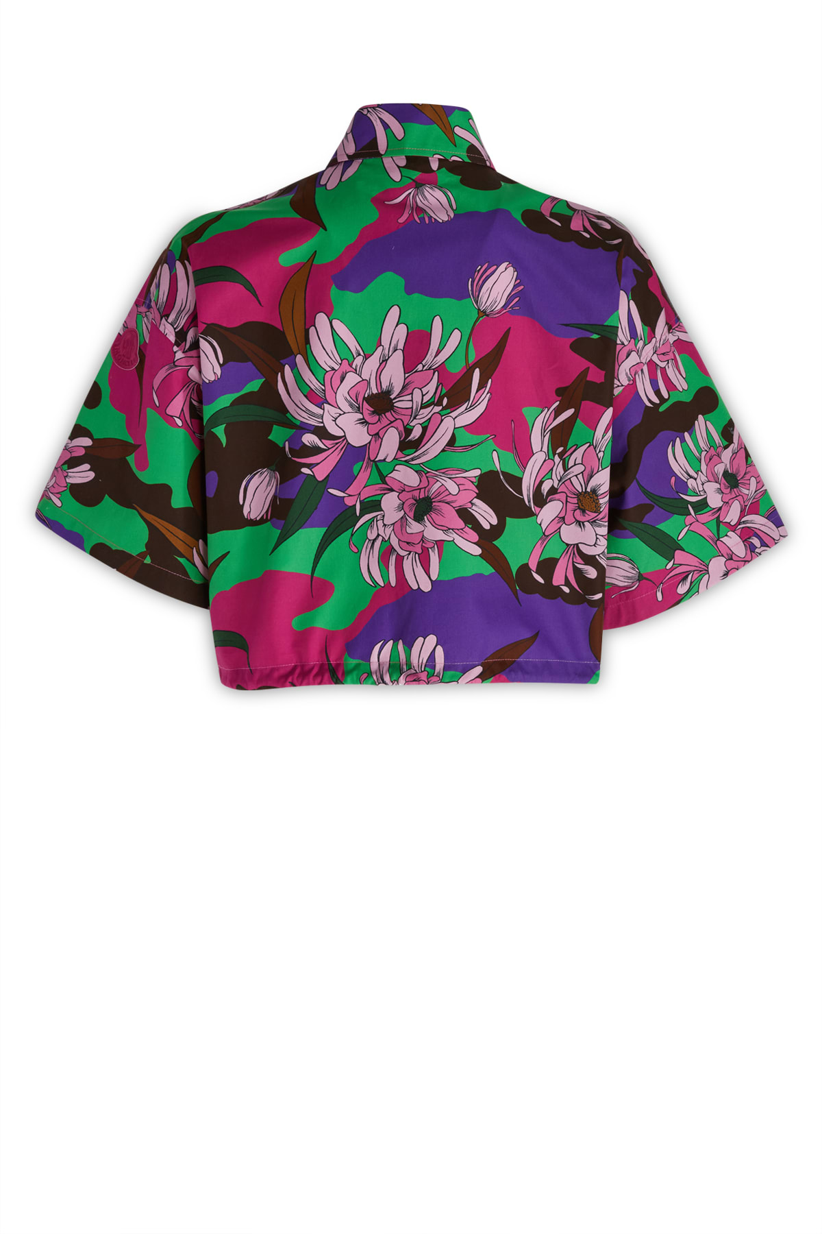 Moncler Floral-print Cotton-poplin Shirt In F57