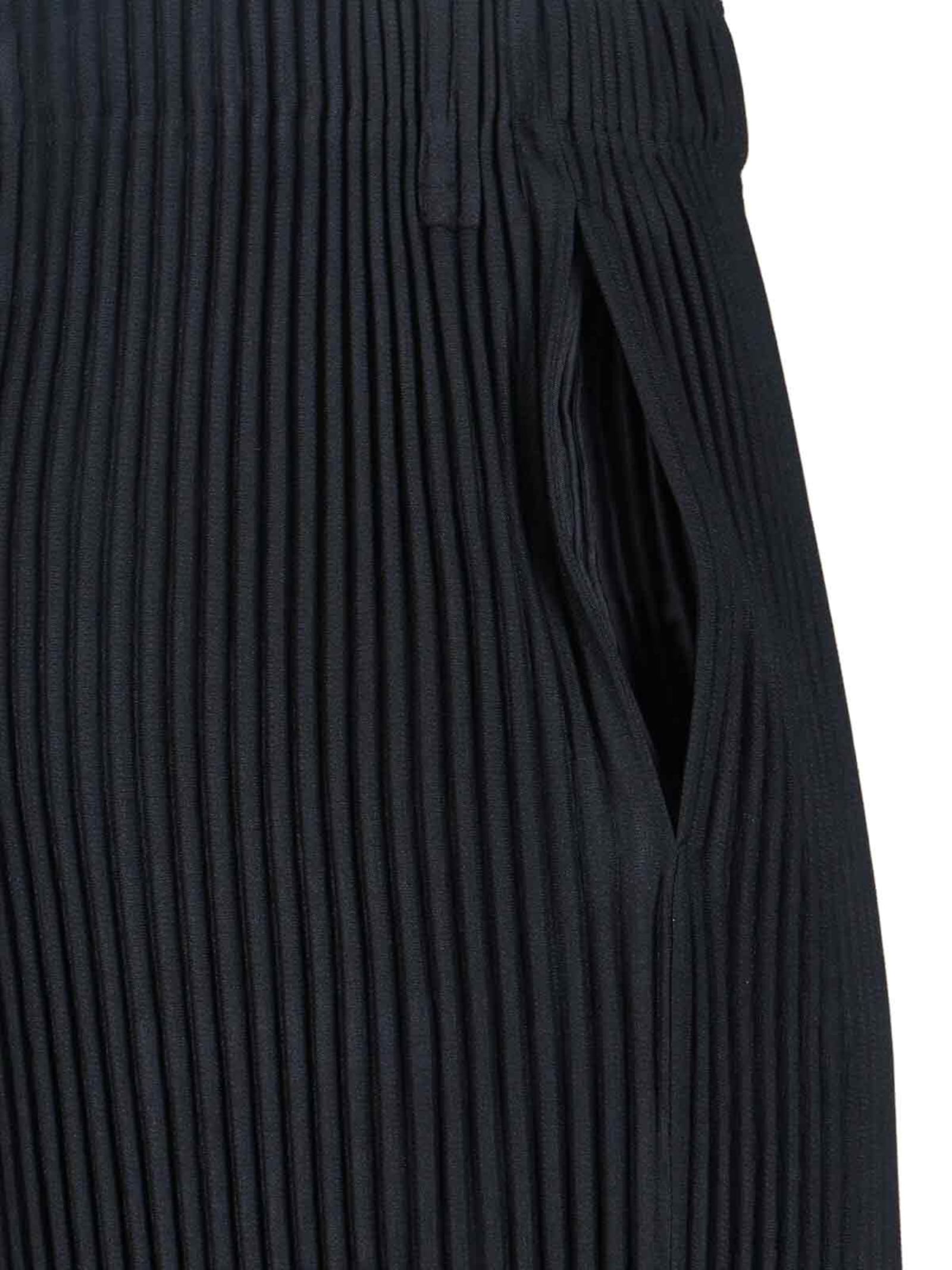 Issey Miyake Pantalone In Poliestere Nero   Uomo In Black