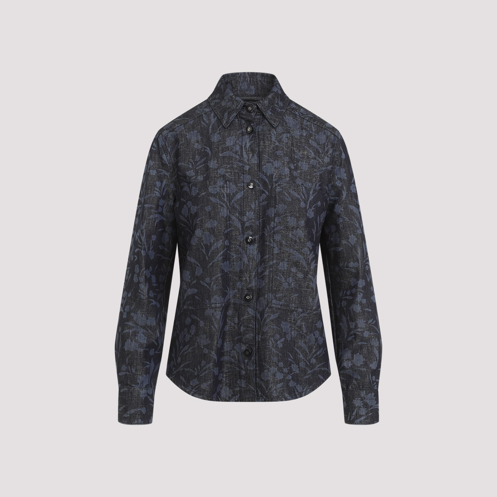 Shop Giorgio Armani Cotton Shirt In Graphite