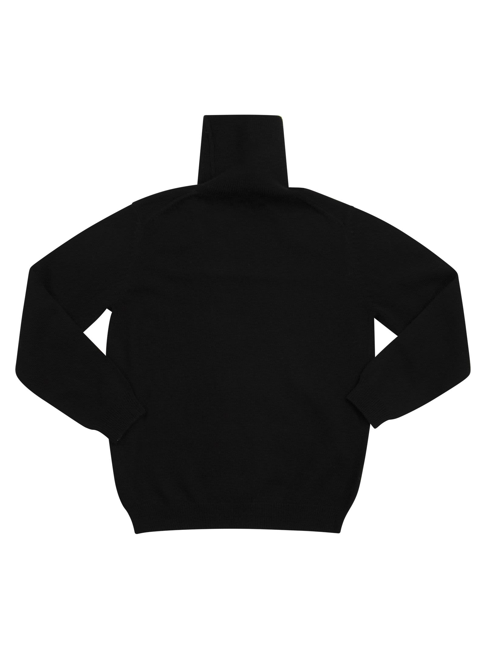 Shop Il Gufo Turtleneck Sweater In Virgin Wool In Black