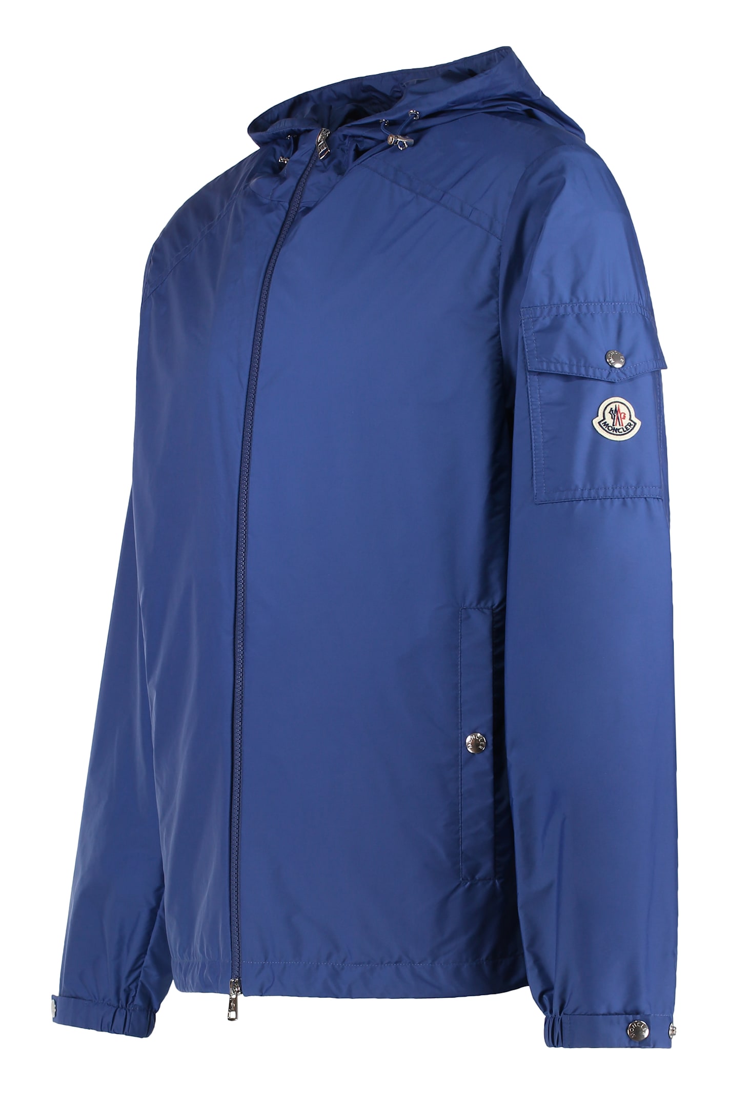 Shop Moncler Etiache Techno Fabric Jacket In Blue
