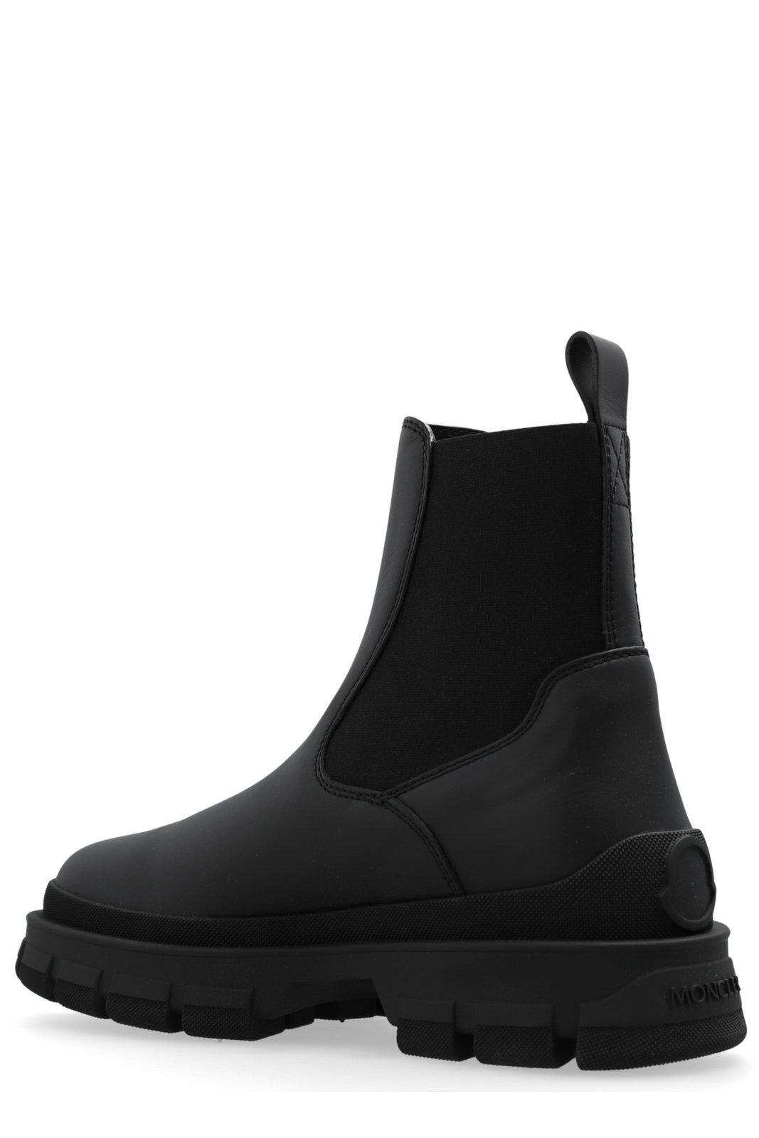 Shop Moncler Hevea Chelsea Boots In Black