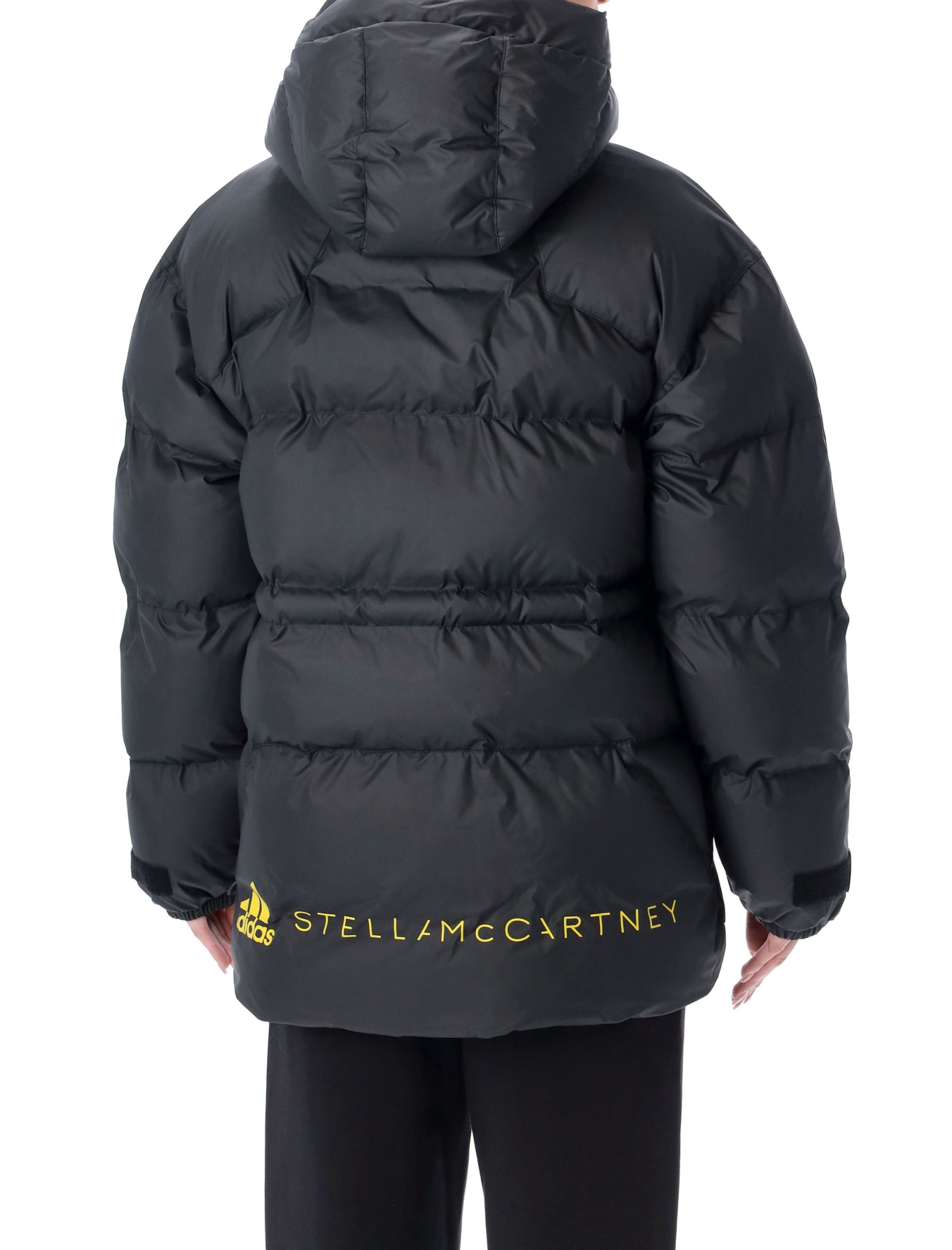 Mid-length Padded Winter Jacket In Black