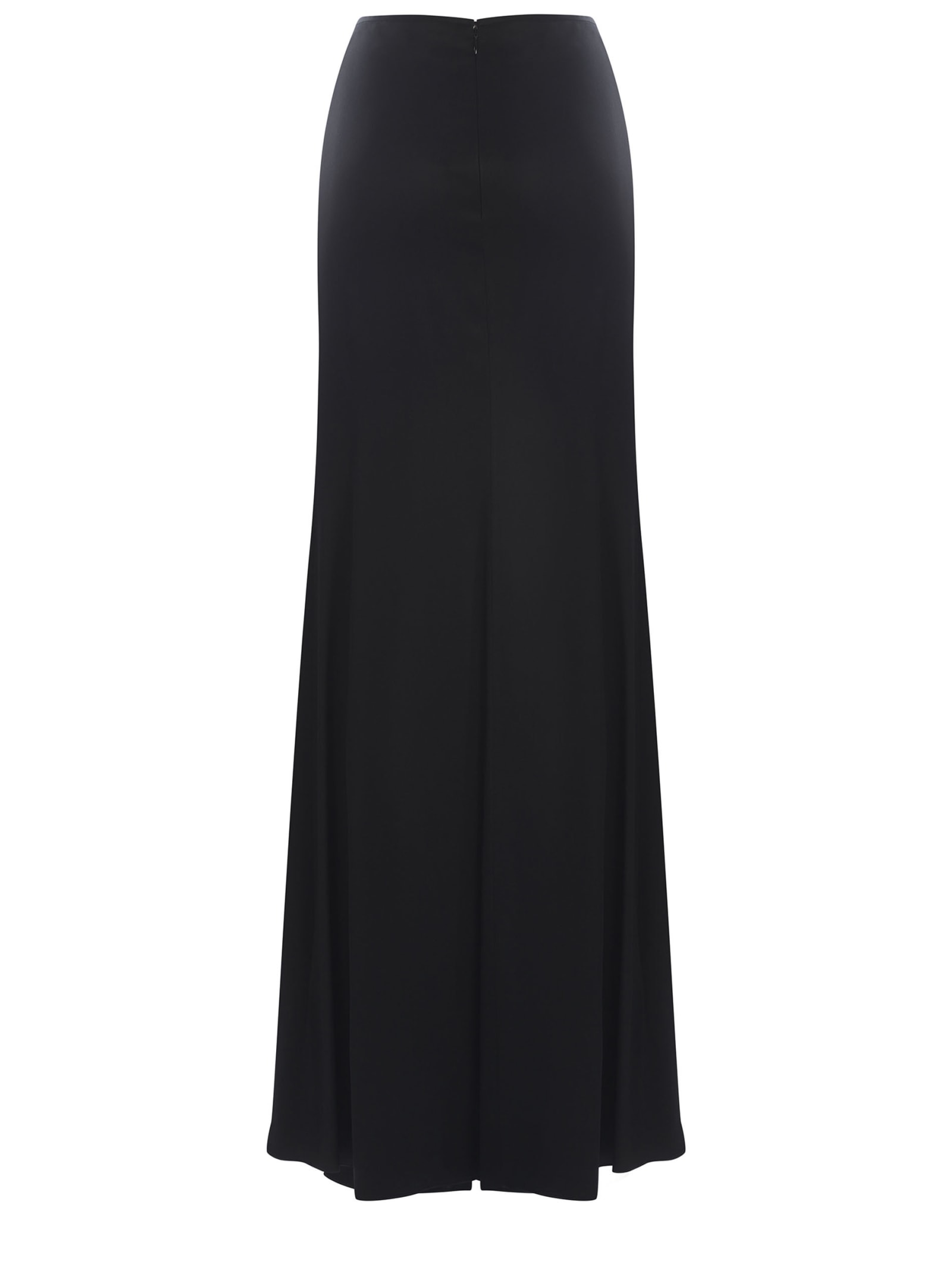 Shop Giuseppe Di Morabito Long Skirt  Made Of Satin In Black