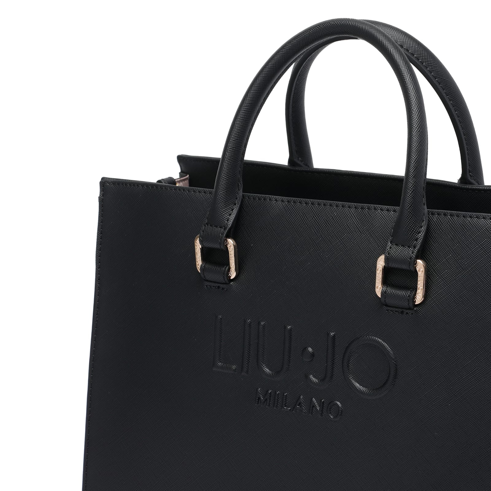 Liu •jo Logo-embossed Tote Bag In Black