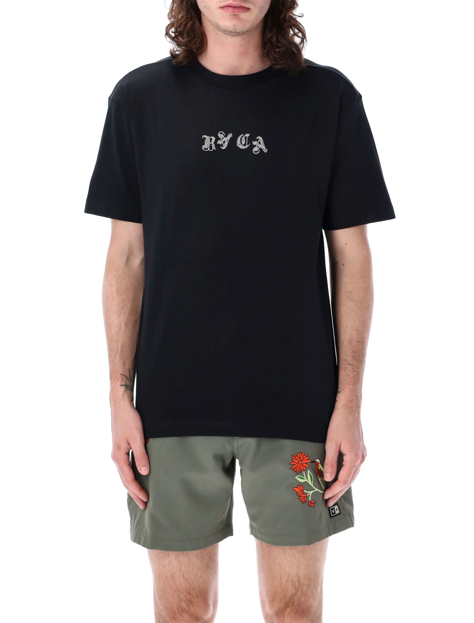 Shop Rvca Dream T-shirt In Black