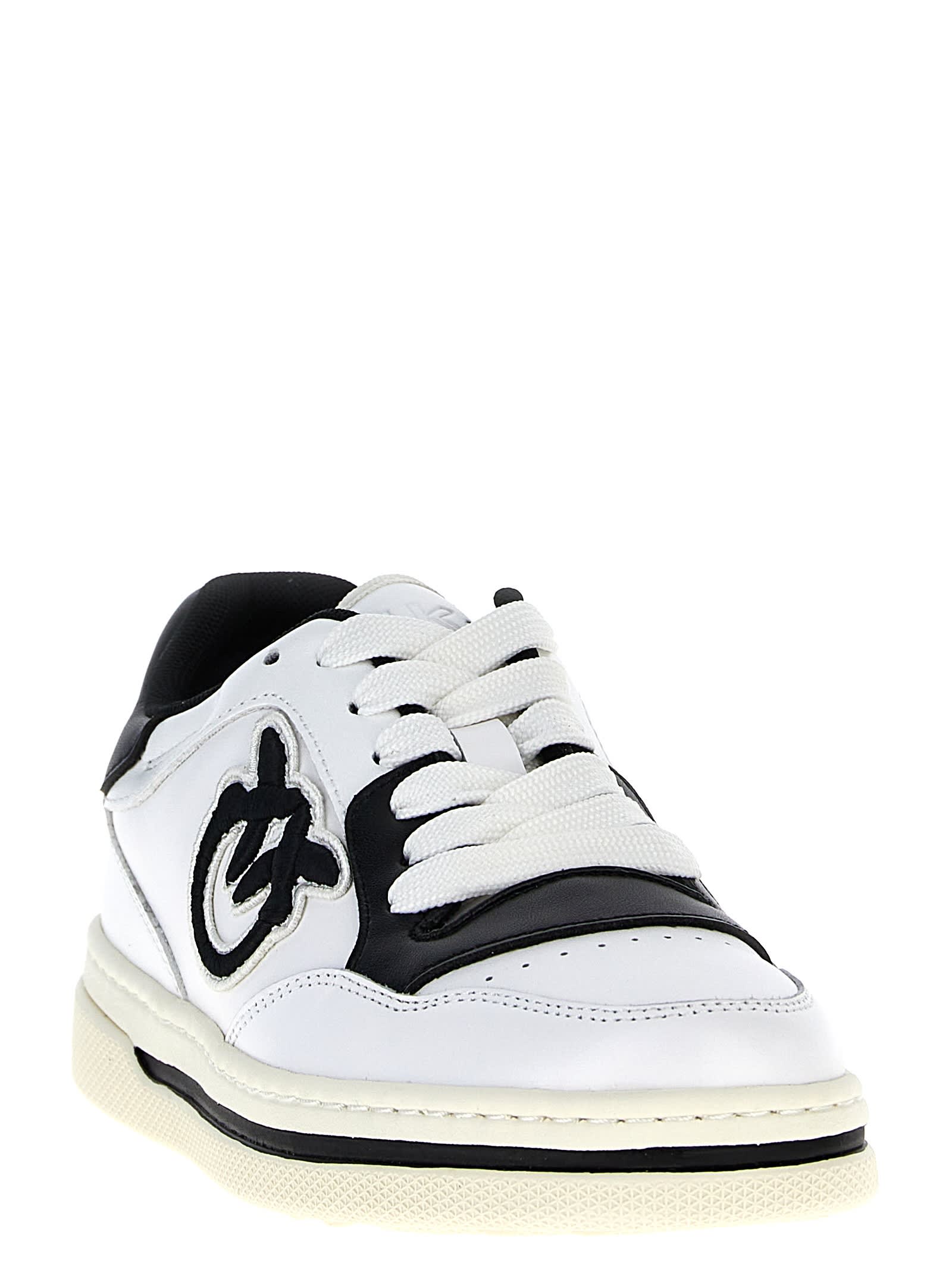 Shop Pinko Mandy 01 Sneakers In White/black