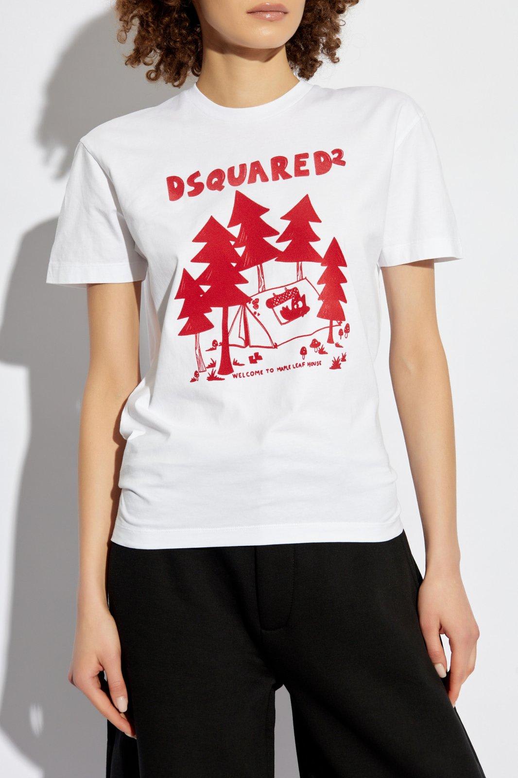 Dsquared2 Perfect Crew Neck Graphic Print T-shirt