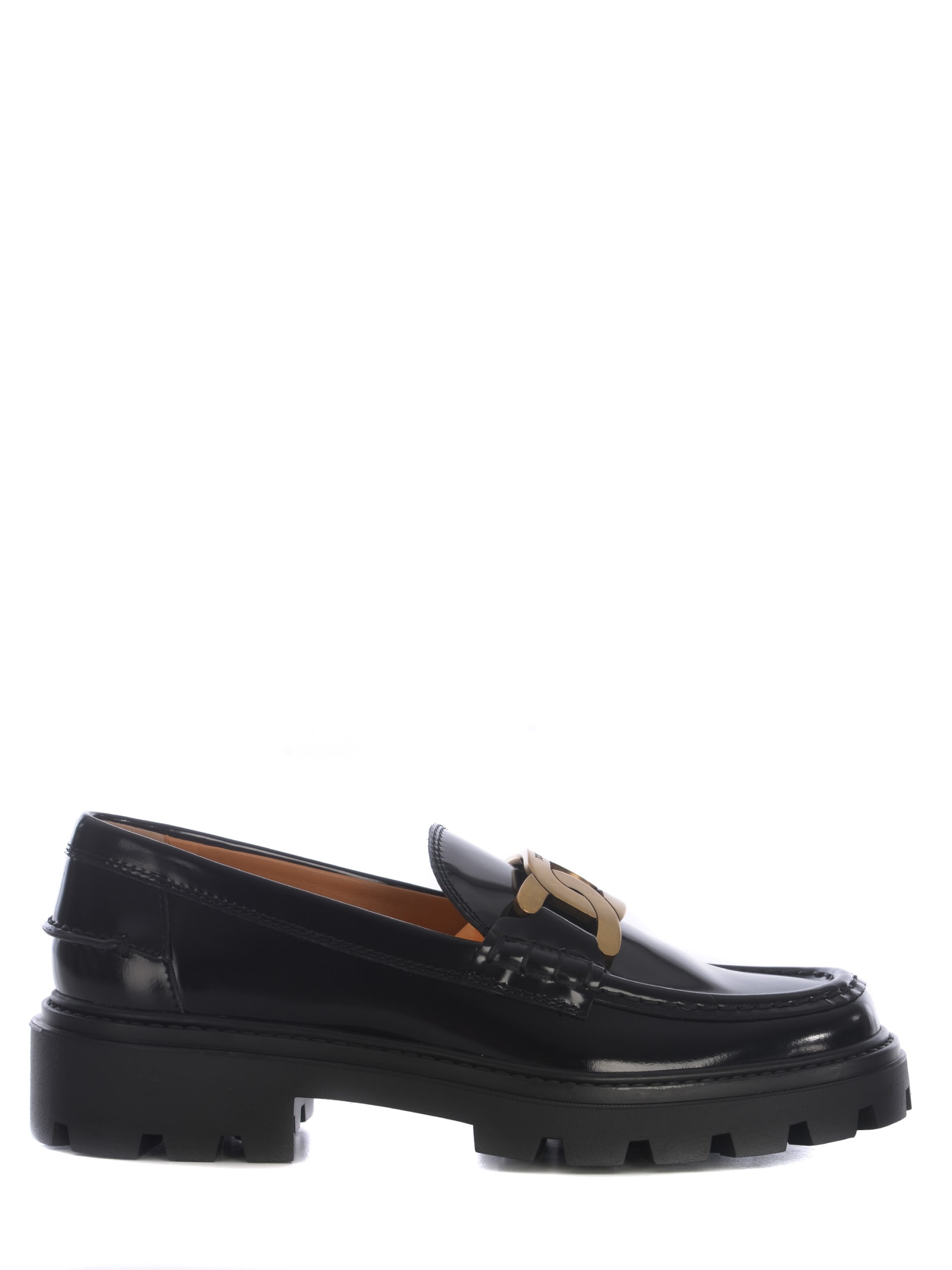 Shop Tod's Moccasins Tods Kete Made Of Leather In Black