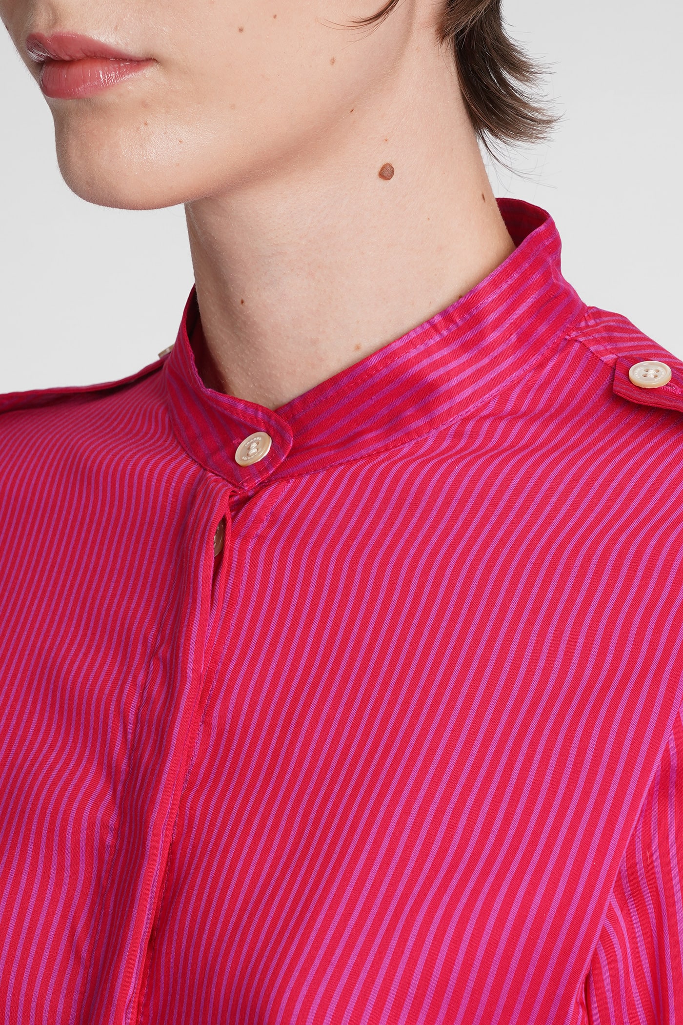Shop Isabel Marant Ilda Shirt In Fuxia Viscose In Pink/purple