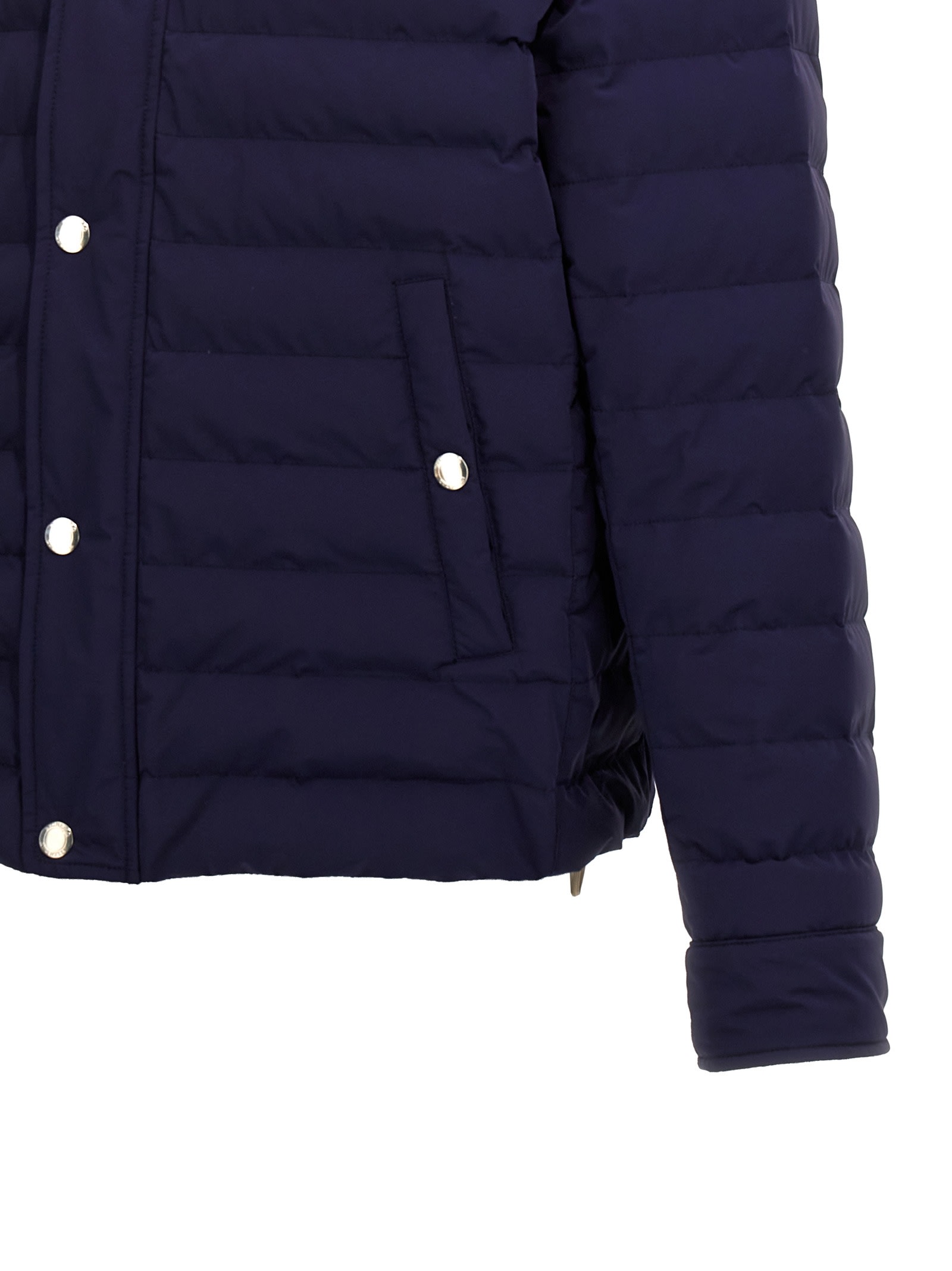 Shop Brunello Cucinelli Shirt Down Jacket In Blue