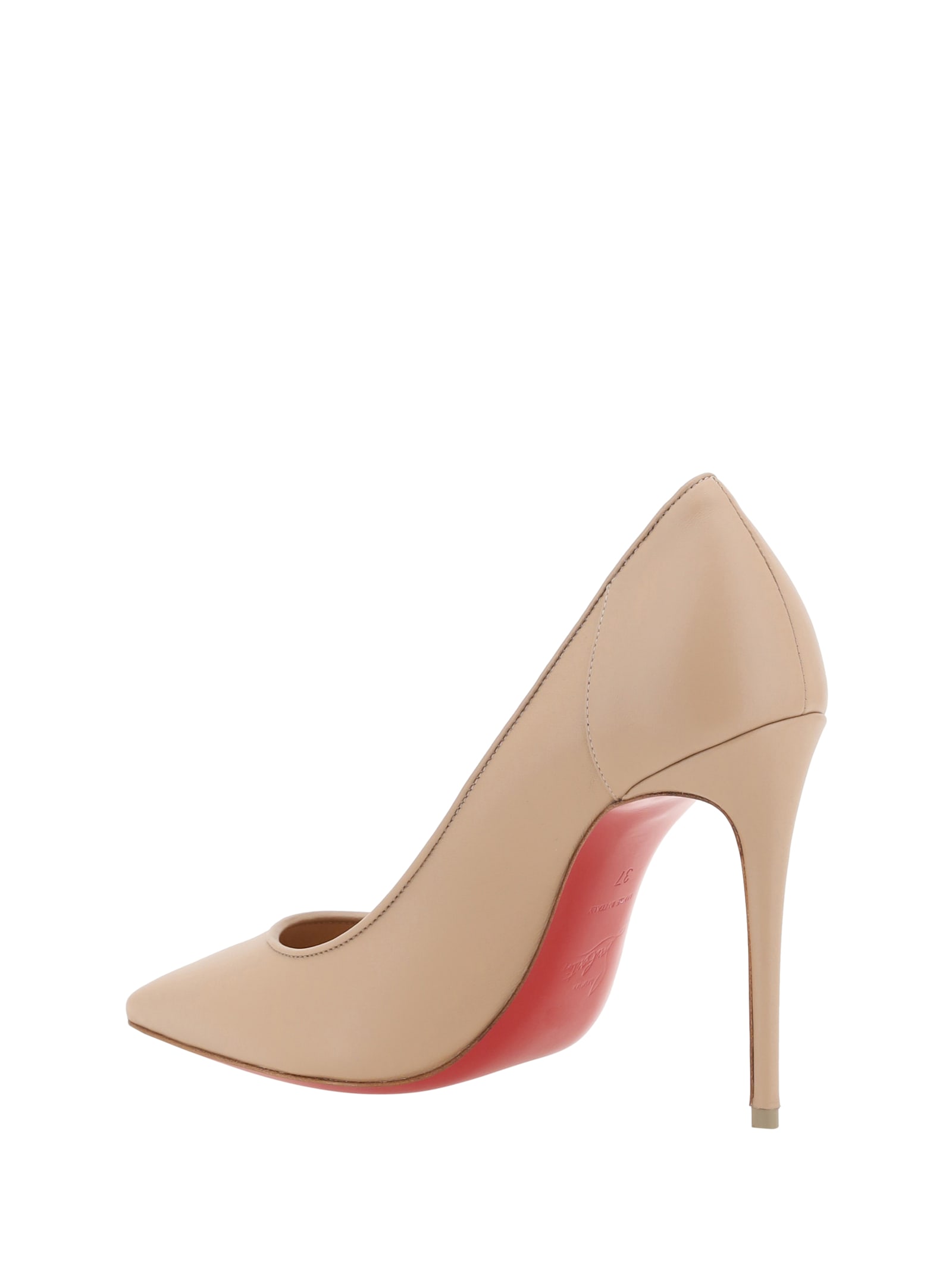Shop Christian Louboutin Kate Leather Pumps In Blush/lin Blush