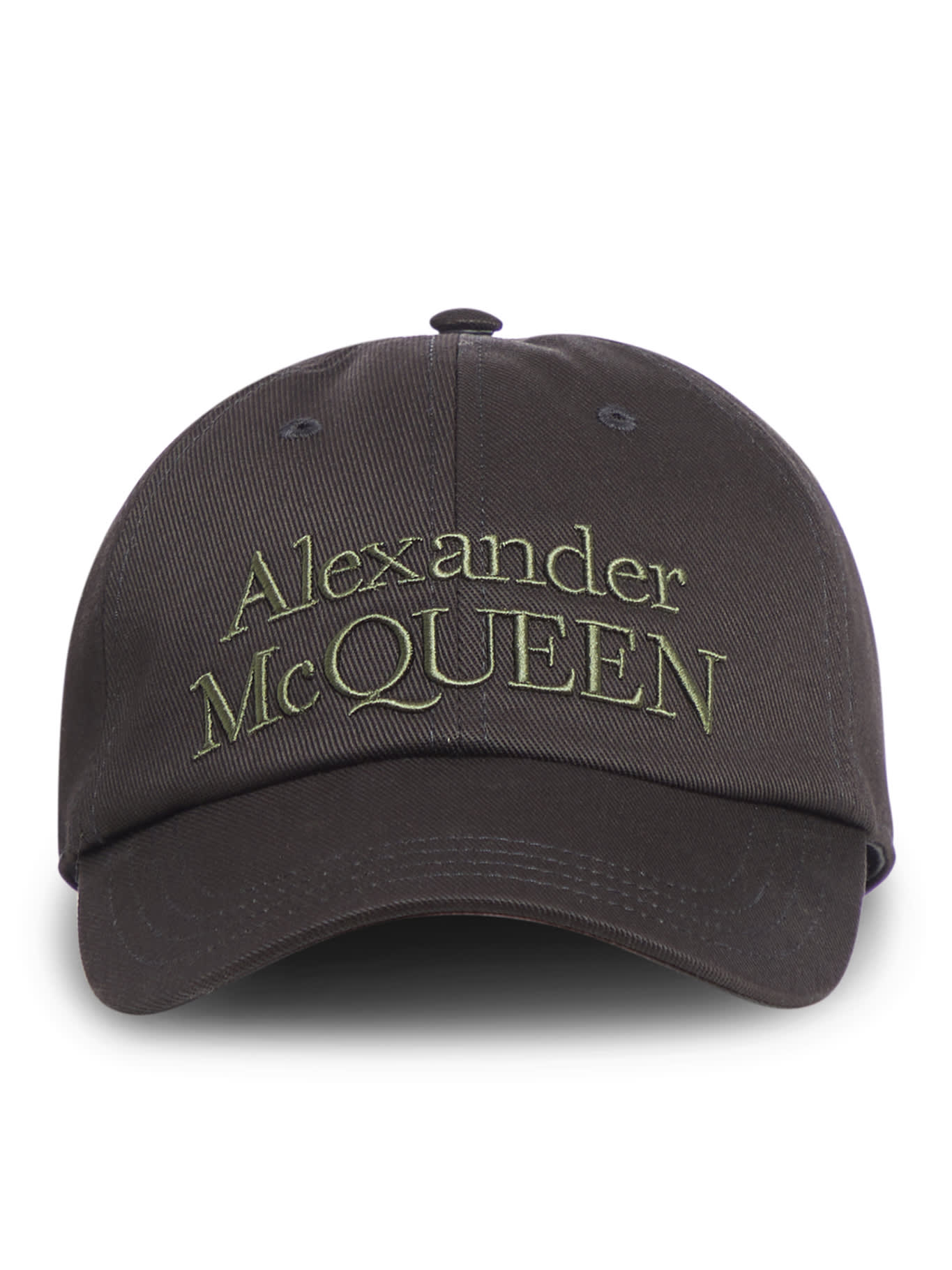 Shop Alexander Mcqueen Hat Stacked In Black Khaki