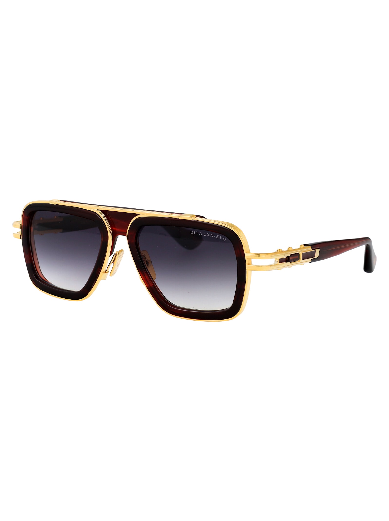 Dita Lxn-evo Sunglasses In Sienna Blaze - Yellow Gold W/ Dark Grey Gradient