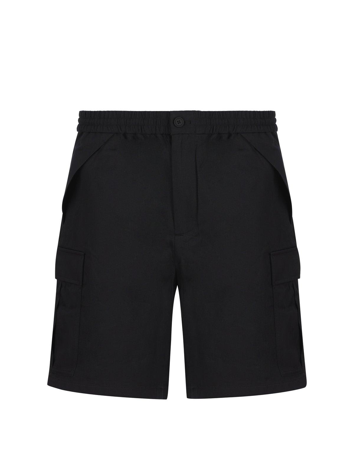 Shop Burberry Pocket Detailed Bermuda Shorts In Black