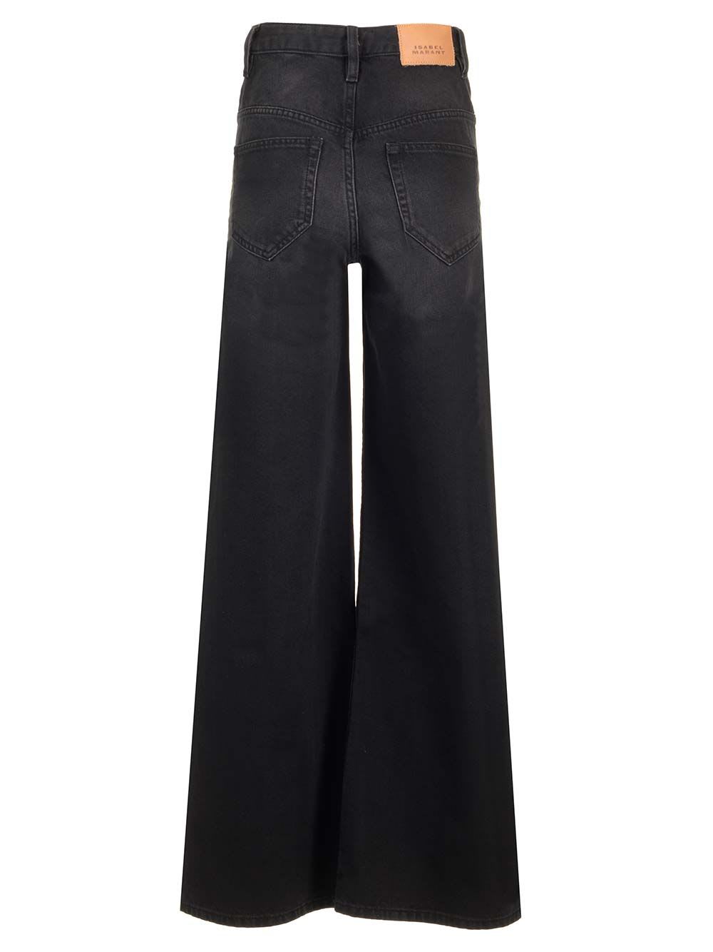 Isabel Marant Lemony High-waisted Jeans In Black