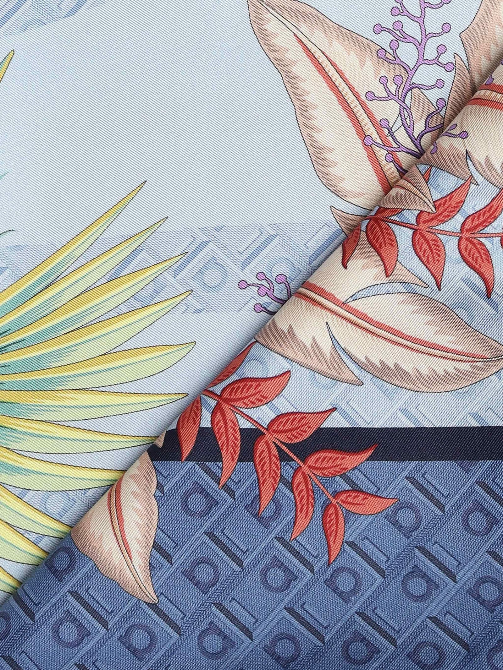 Ferragamo Silk Scarf With Print In Multi