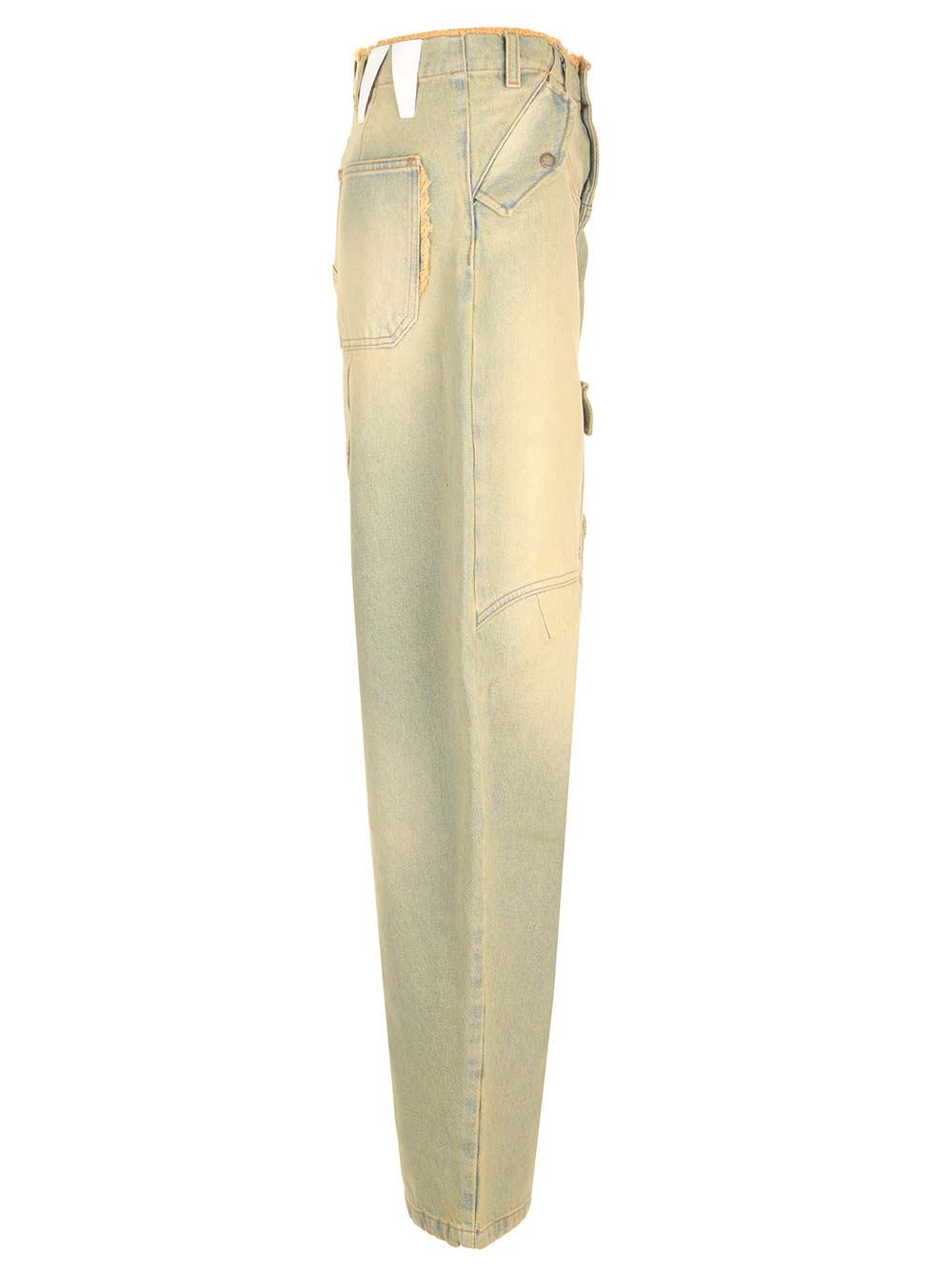 Shop Darkpark Rosalind Cargo Jeans In Light Blue