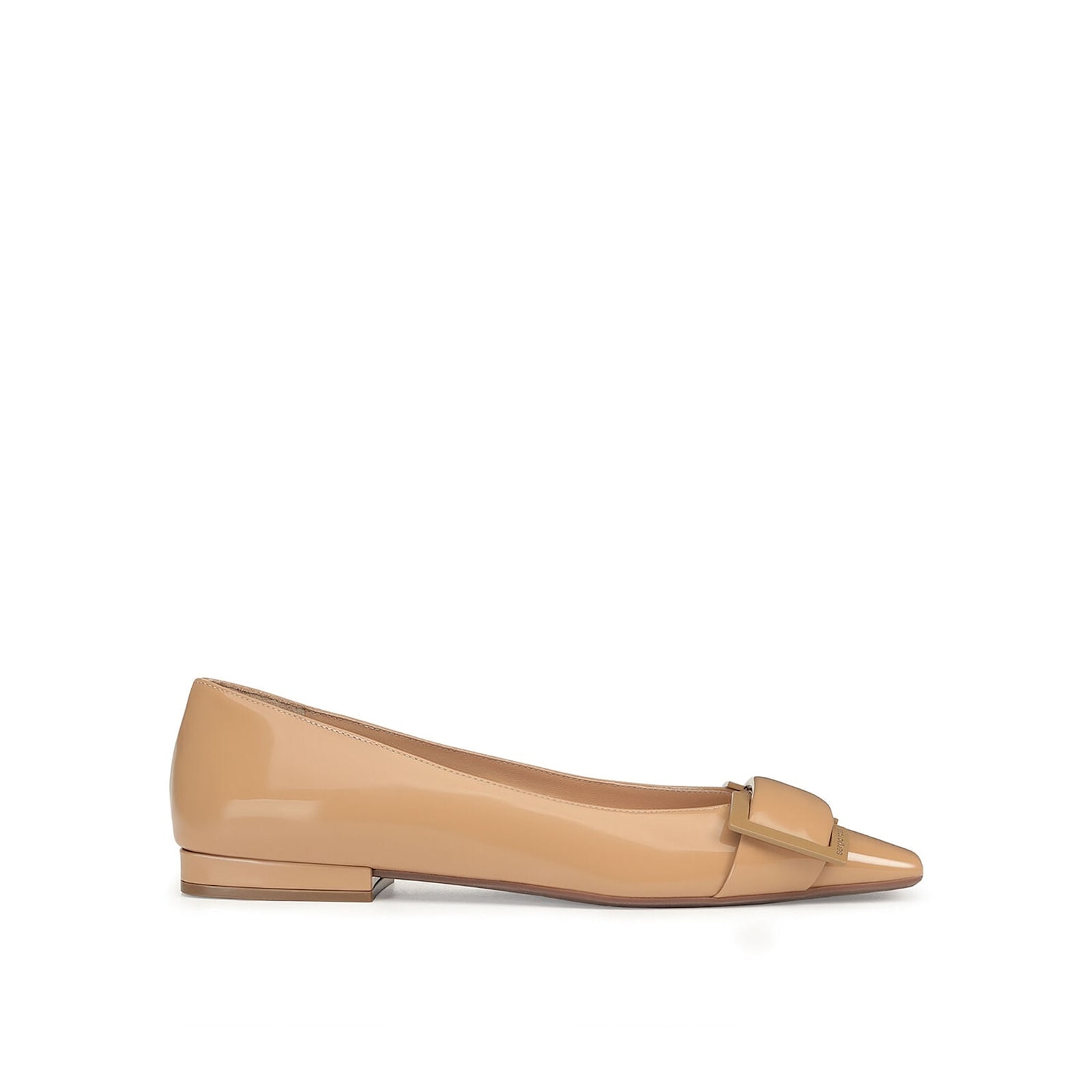 Sergio Rossi Leather Ballerina Flats In Brown