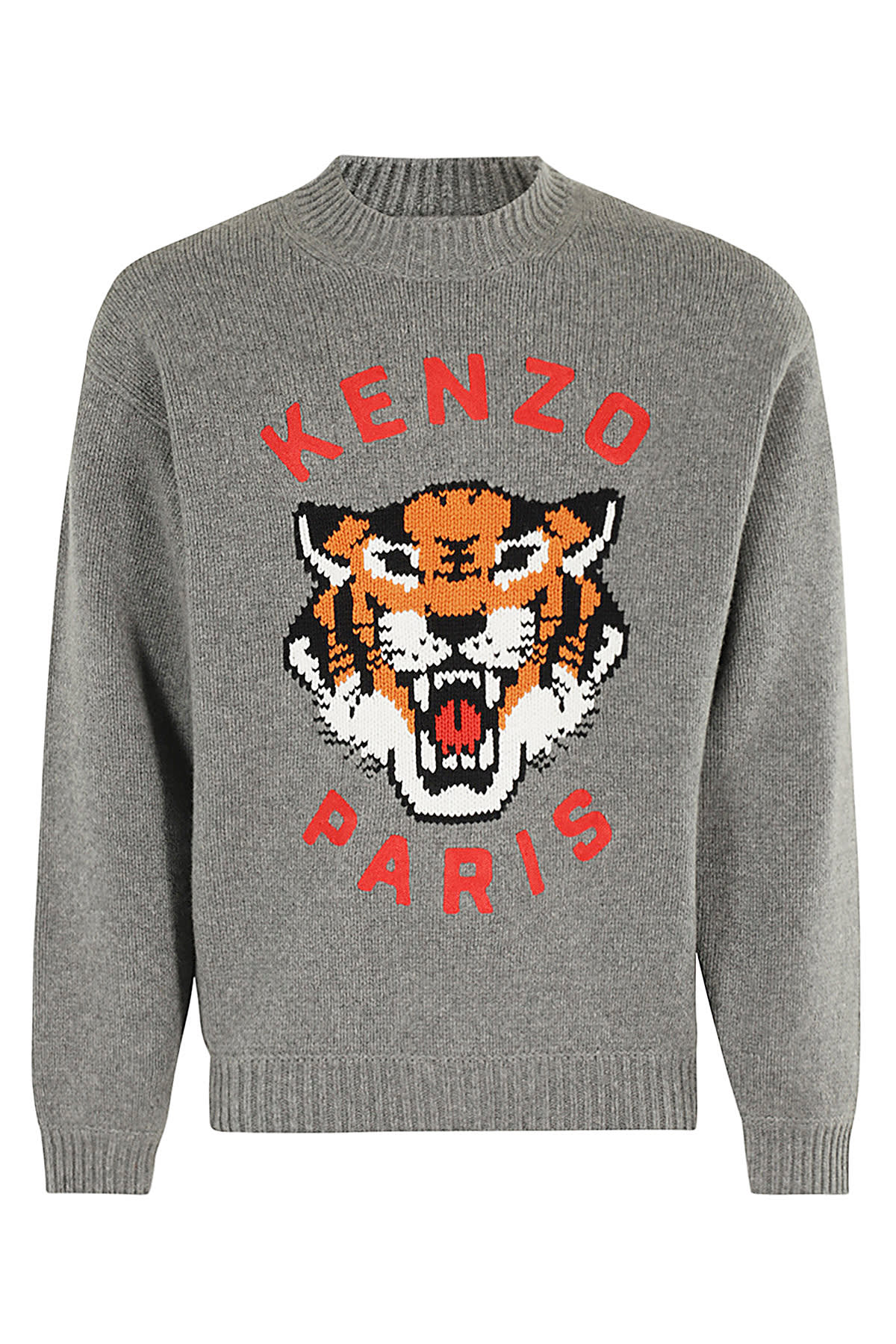 Shop Kenzo Rws Lucky Tiger Jumper In Grey