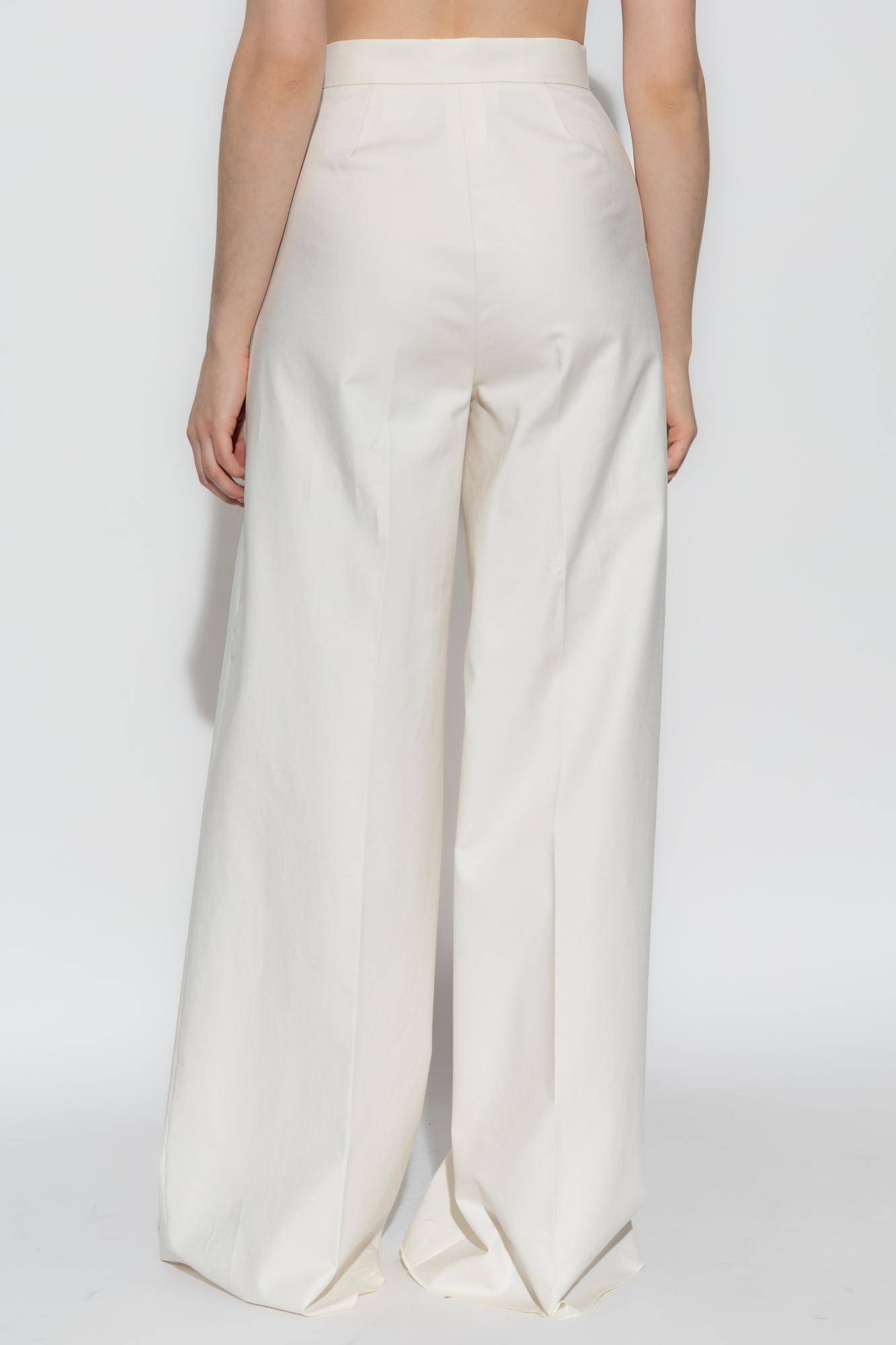 Max Mara Finish Pants In White