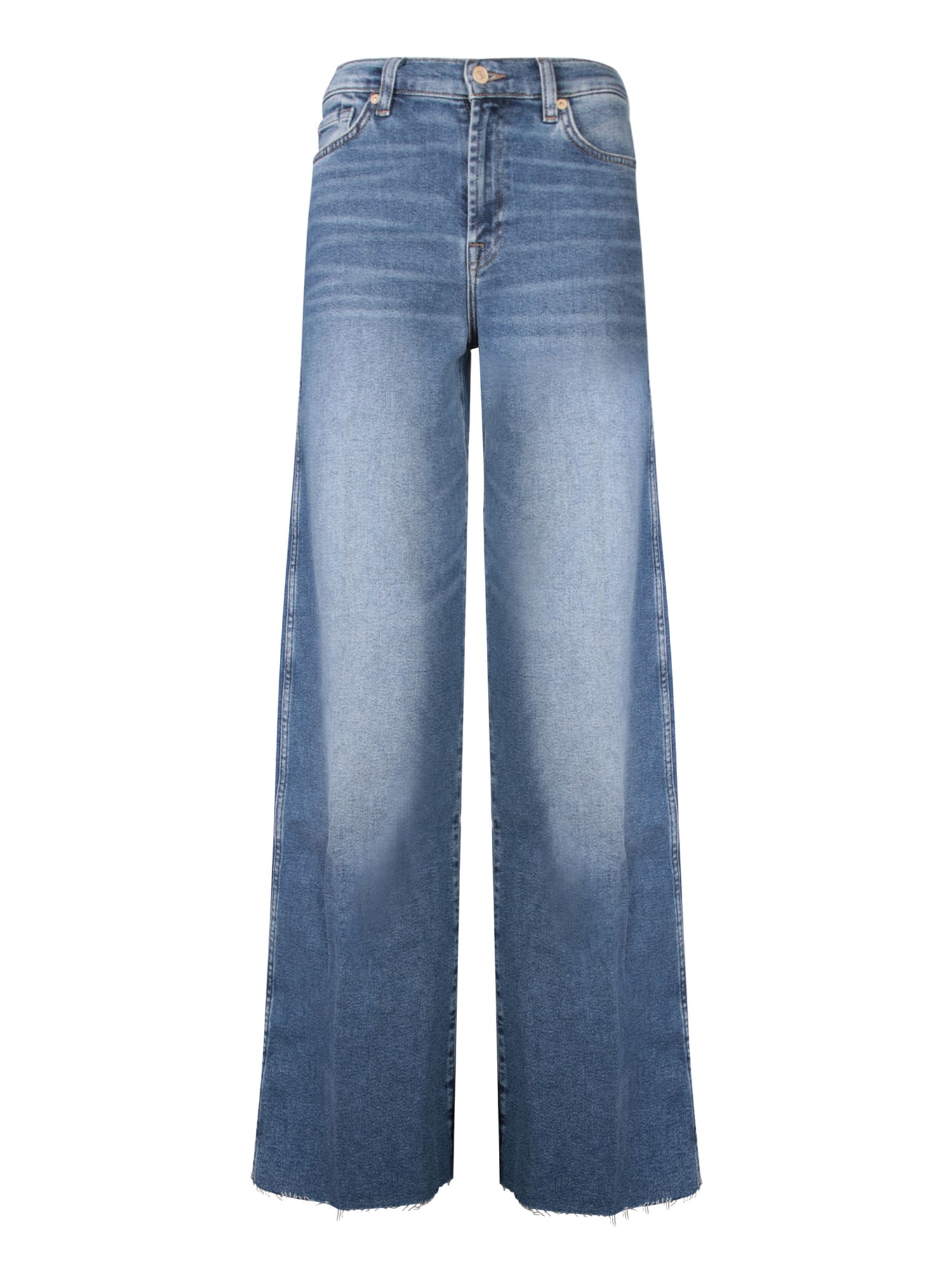 Shop 7 For All Mankind Lotta Light Blue Cotton Modal Jeans