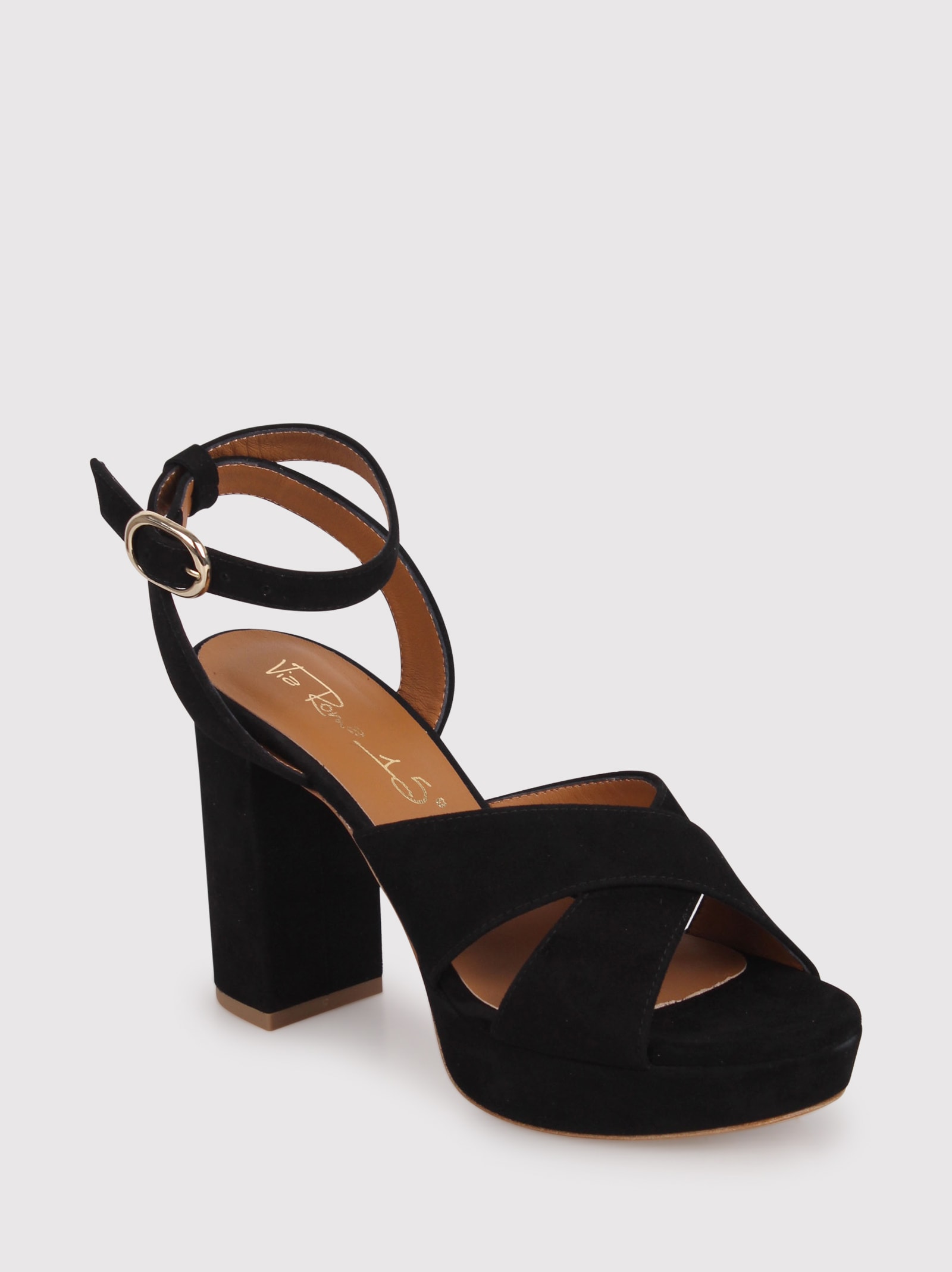 Shop Via Roma 15 Platform Sandal With Chunky Heel