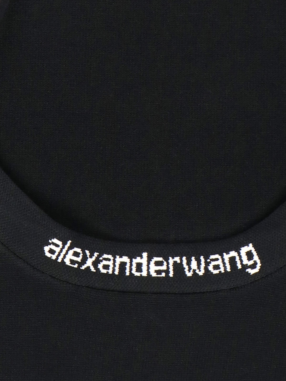 Shop Alexander Wang T Jacquard Logo Dress In Black