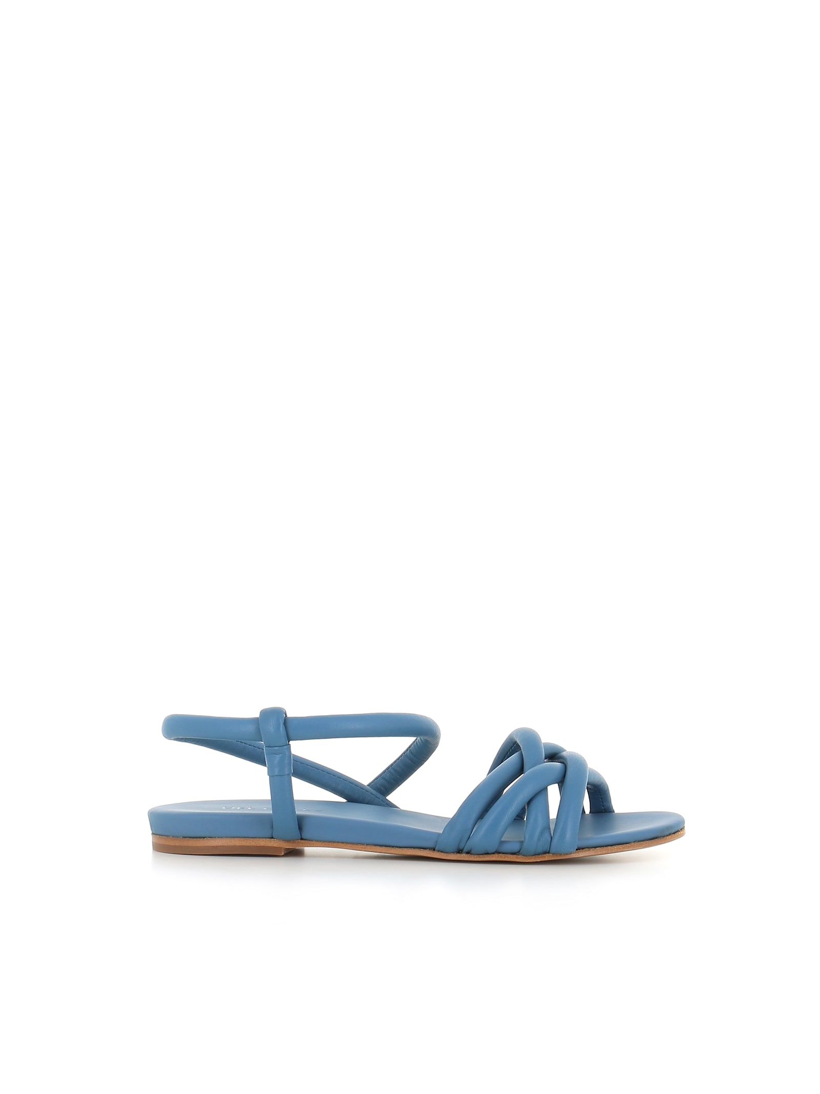 Del Carlo Intertwined-strap Sandals In Blu Avio