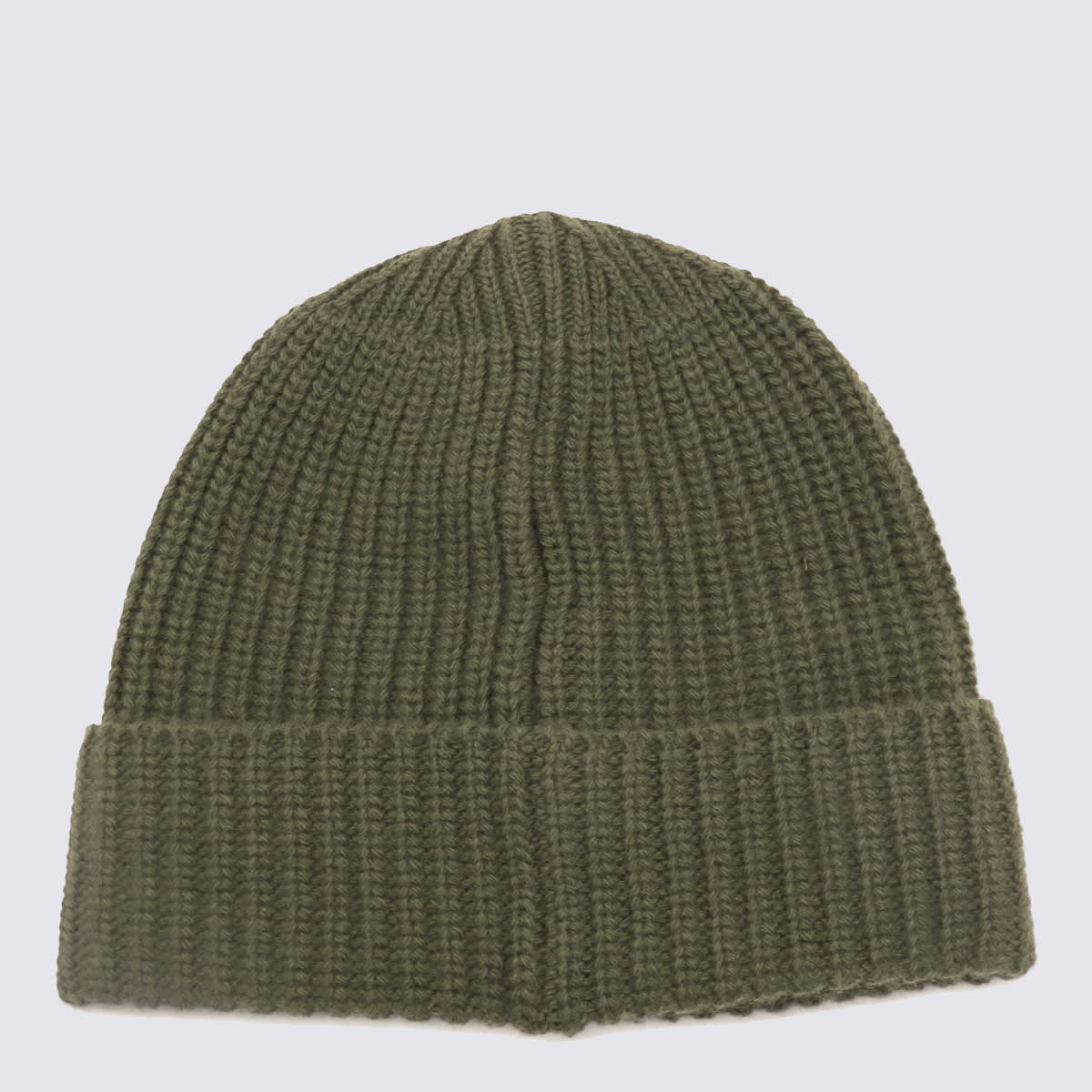 Stone Island Mens Green Brand-patch Ribbed Wool Beanie In Green