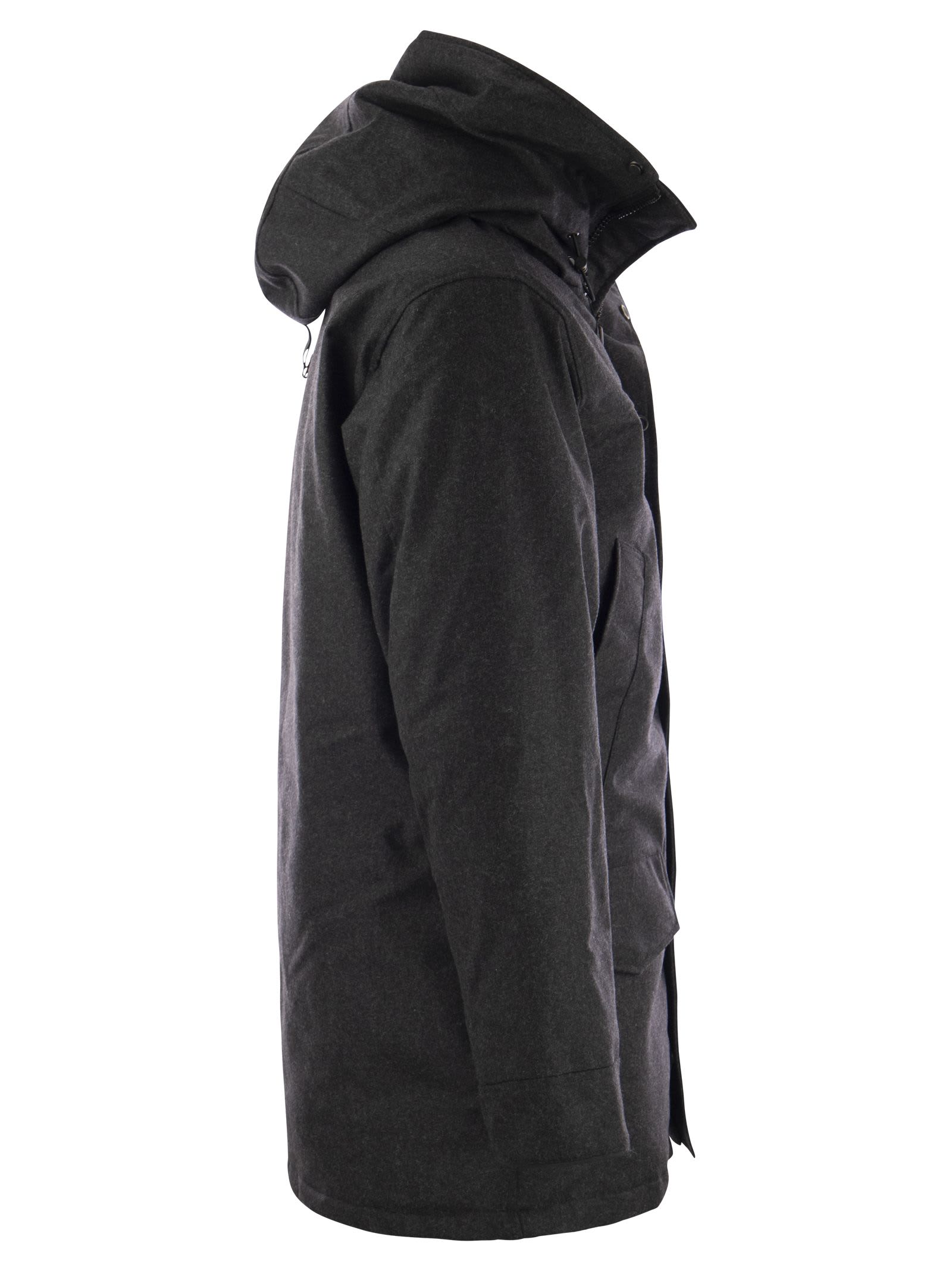 Shop Canada Goose Langford - Hooded Parka In Carbon