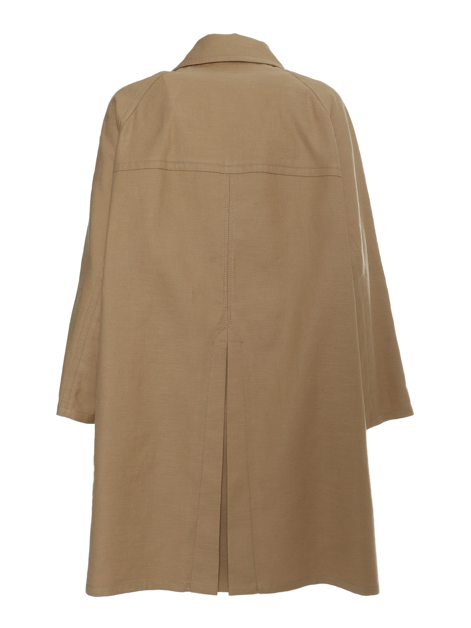 Fay Double-breasted Trench Coat In Brown