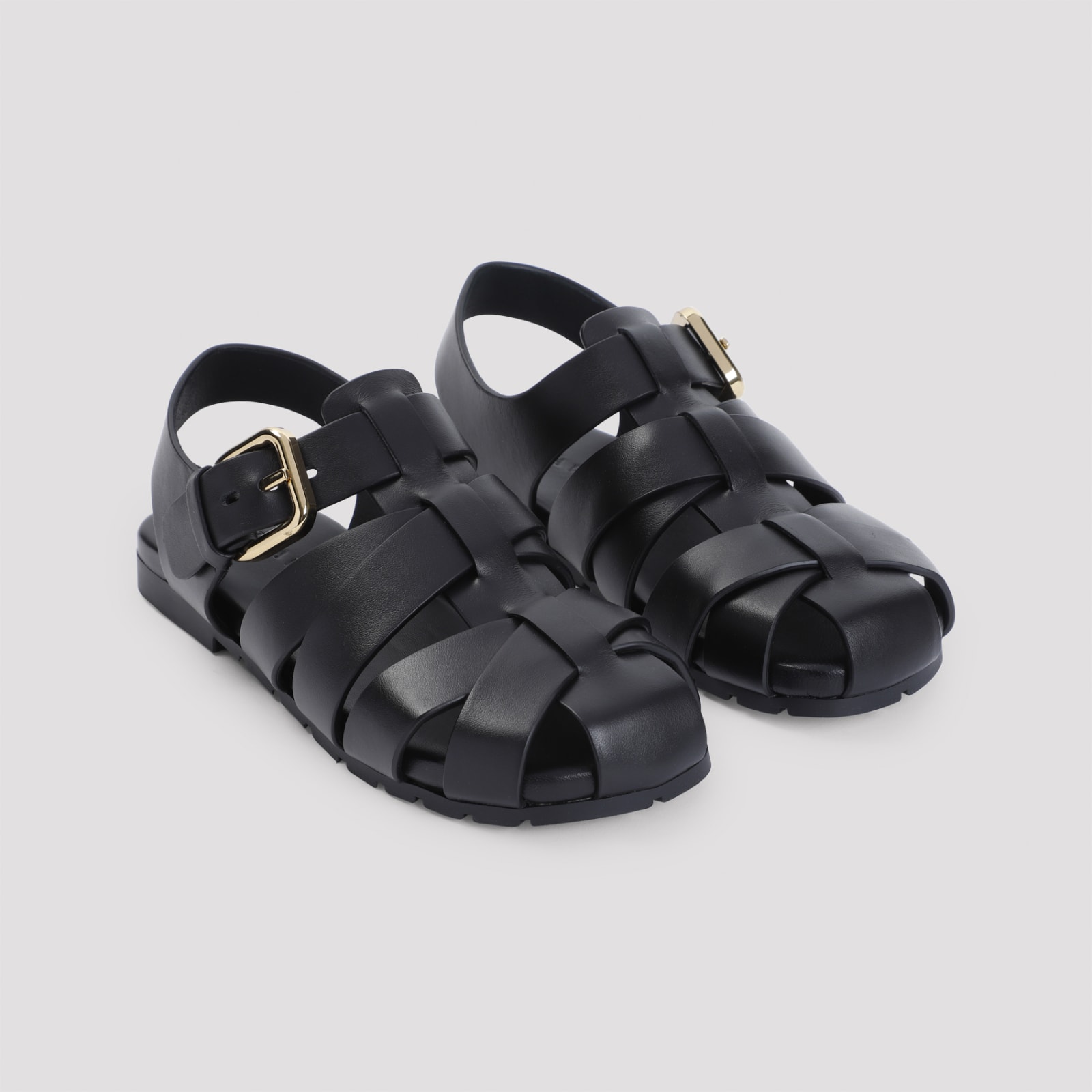 Shop Bottega Veneta Alfie Sandal In Black