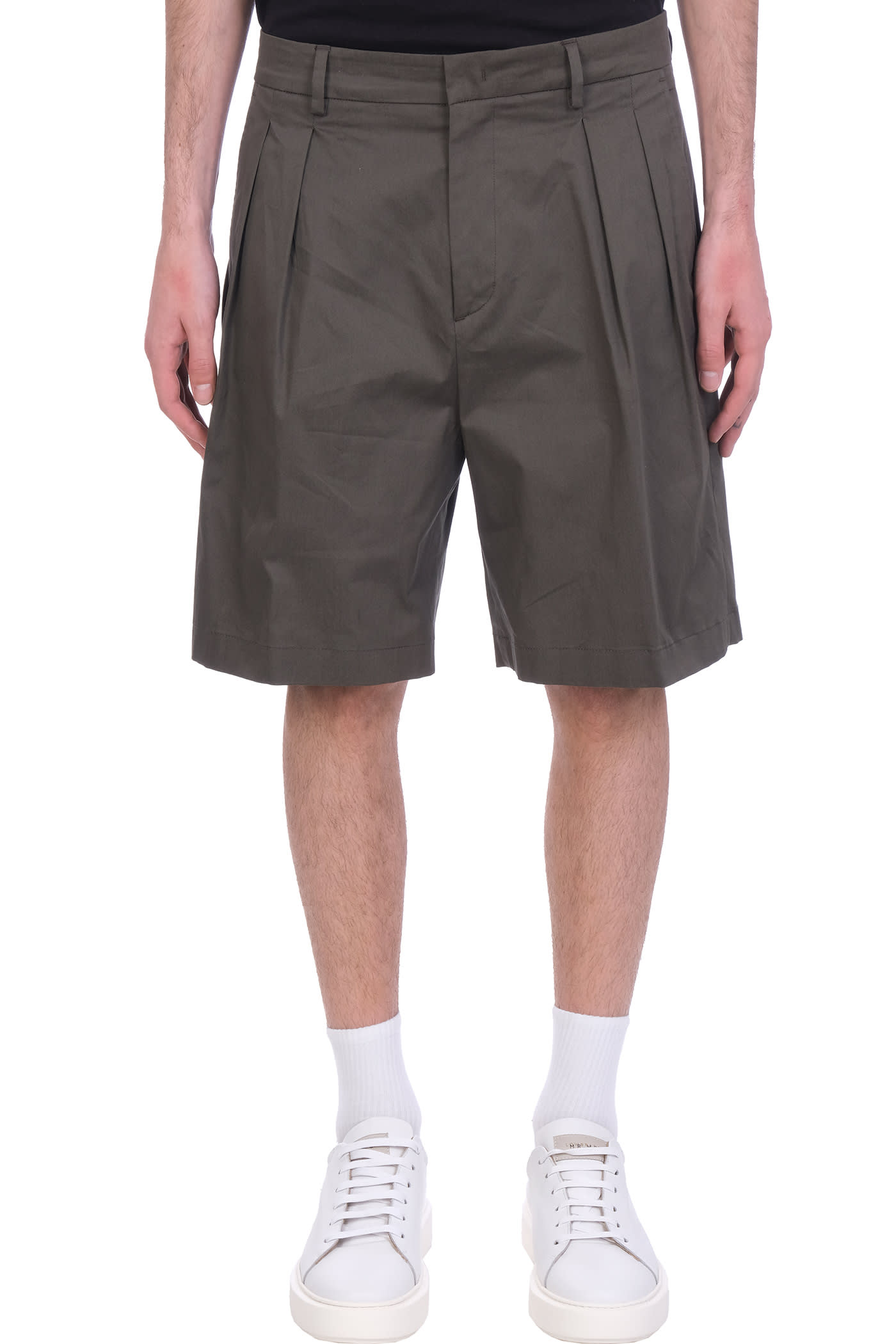 Low Brand Miami Shorts In Green Cotton